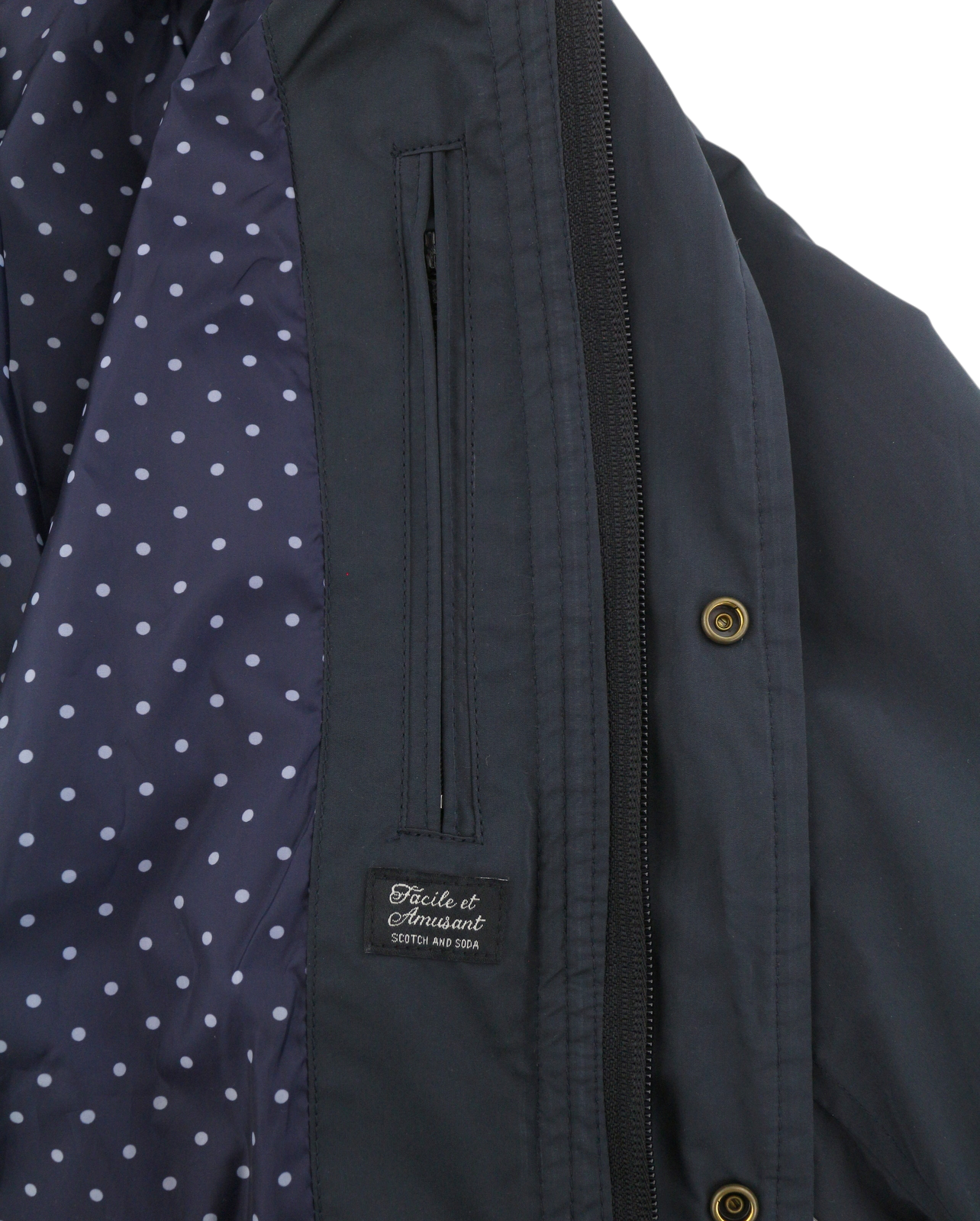 Blue Polyester Jacket