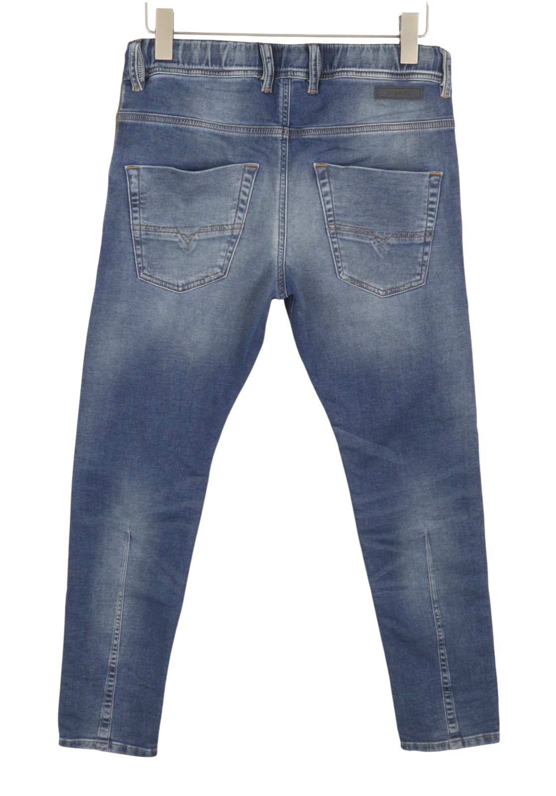Diesel Krooley-ne 084tz Herre Jeansblå knurhår Faded Distress Slim Jogg
