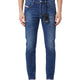 Diesel D-bazer 083az Men JeansBlue Faded Distress Tapered Stretch