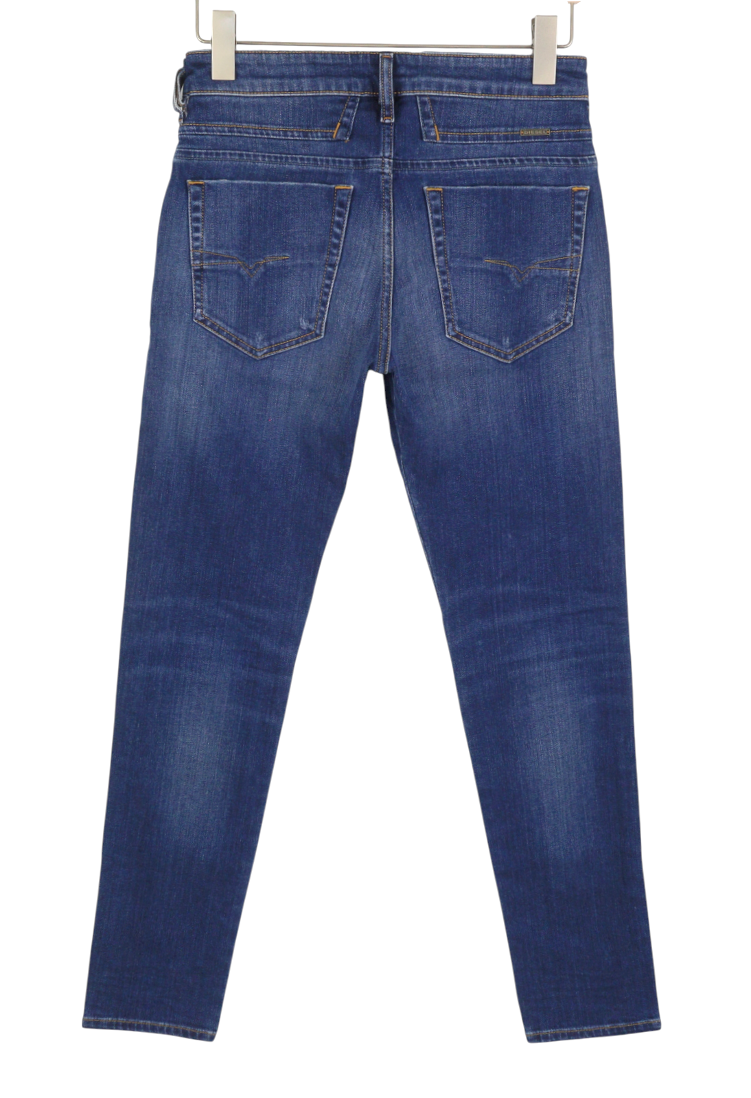 Diesel D-bazer 083az Men JeansBlue Faded Distress Tapered Stretch