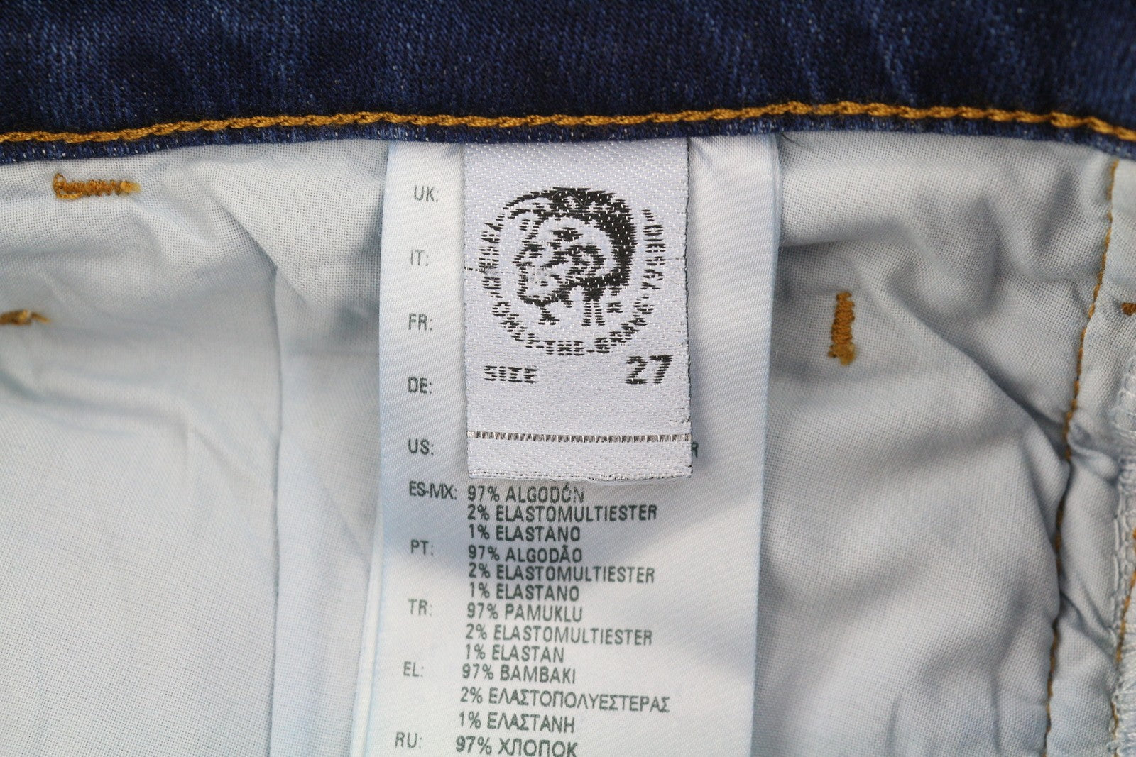 Diesel D-bazer 083az Men JeansBlue Faded Distress Tapered Stretch