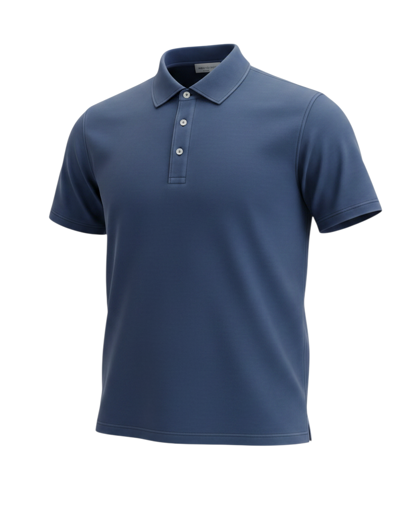Blaue Poloshirts aus Baumwolle
