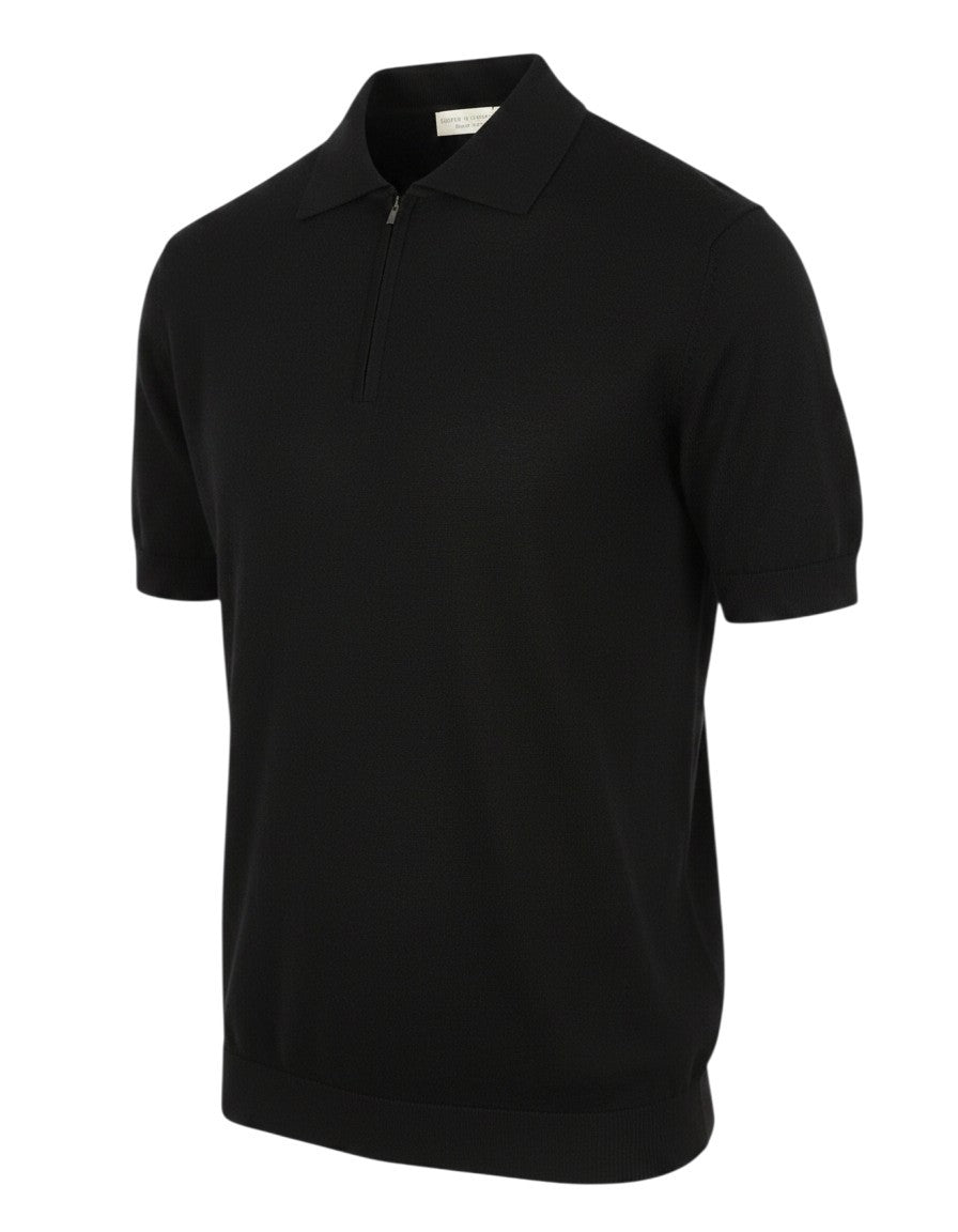 Black Wool Polos