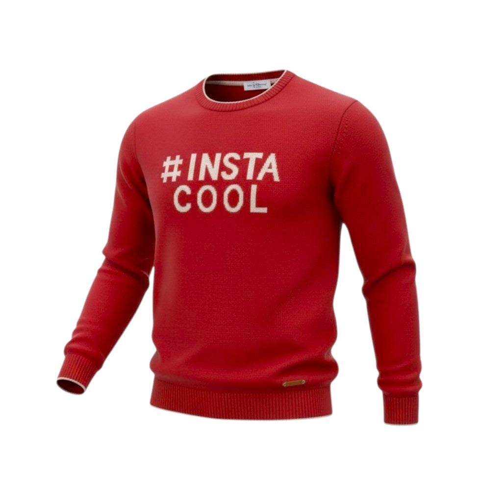 Roter Strickpullover