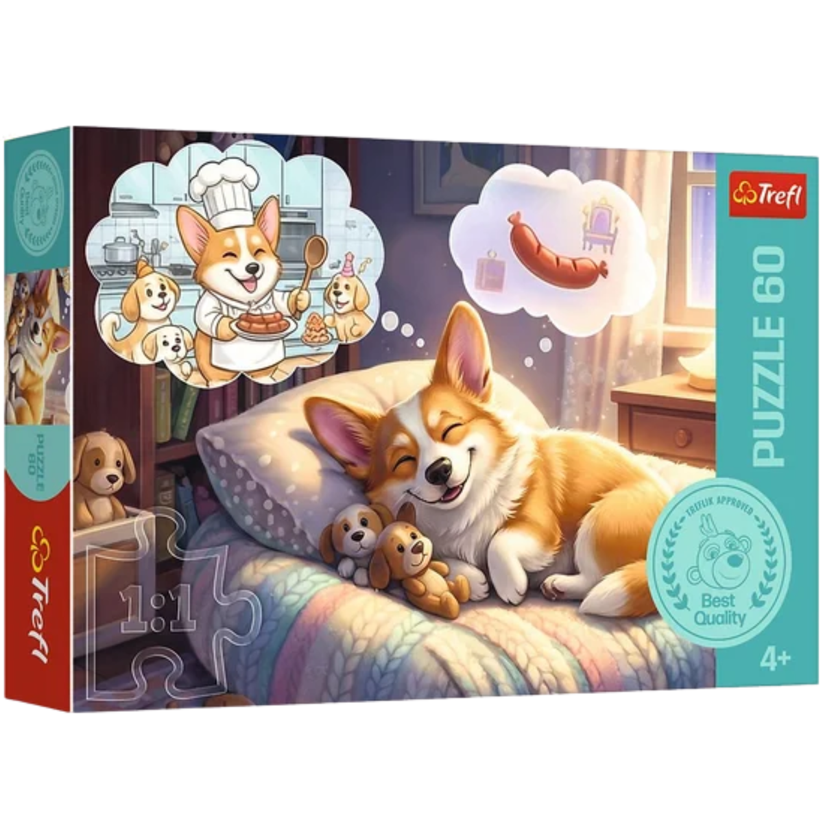 Puzzle - 60 – Corgi In Dreamland – Trefl 17434