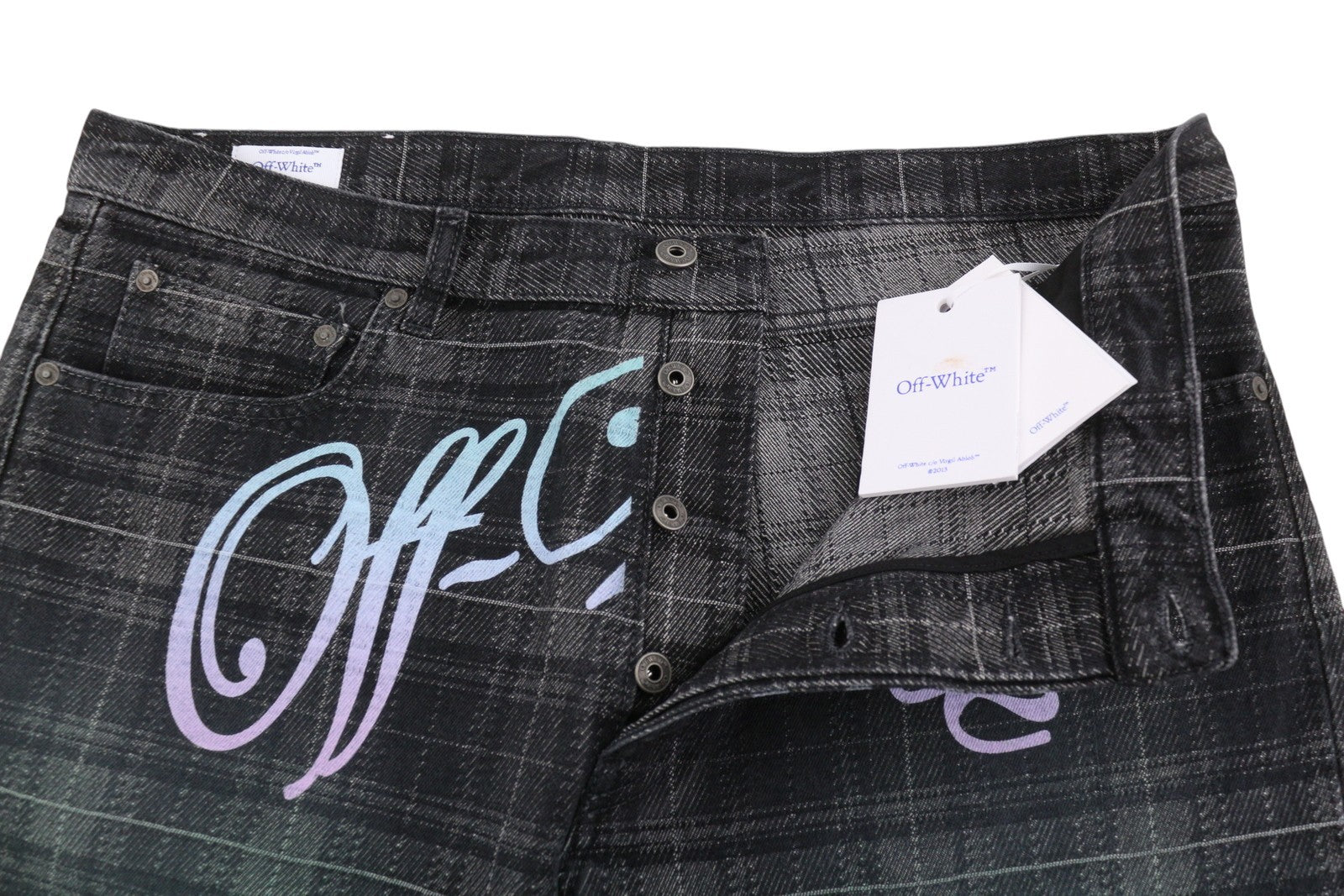 Jeans C/o Virgil Abloh Check Jaquard Slim Relaxed Check