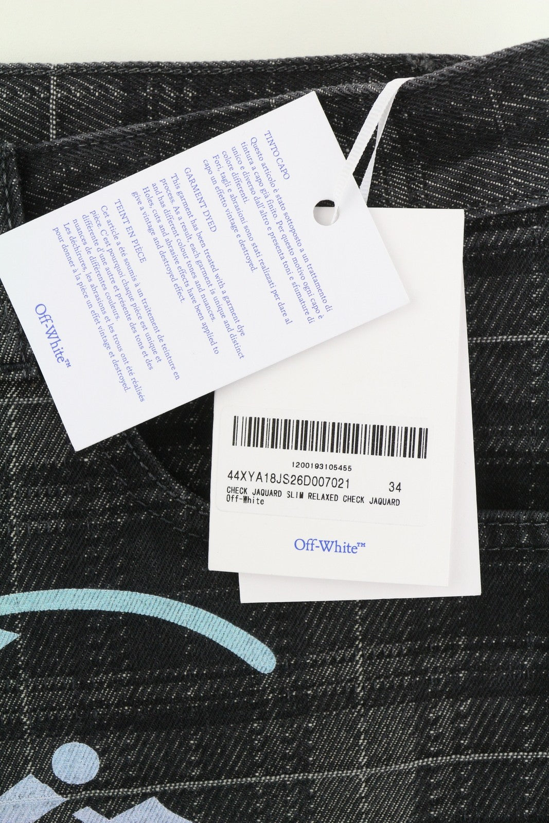 Jeans C/o Virgil Abloh Check Jaquard Slim Relaxed Check