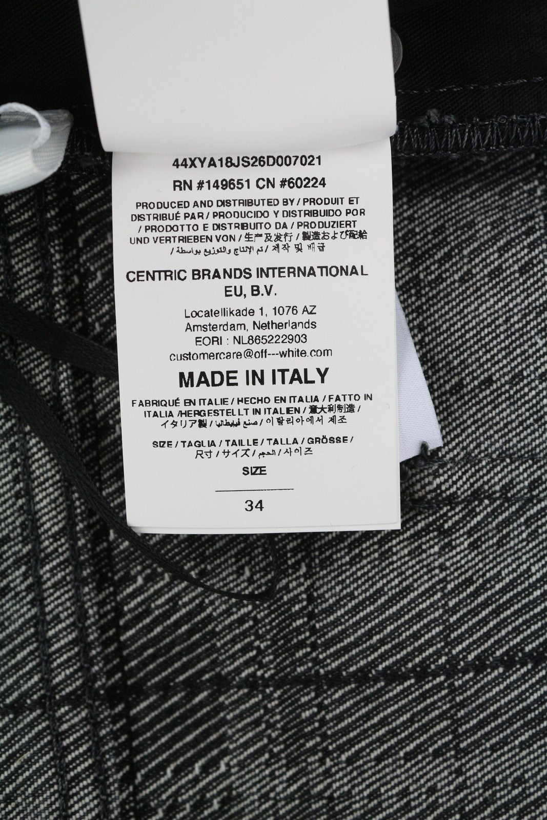 Jeans C/o Virgil Abloh Check Jaquard Slim Relaxed Check