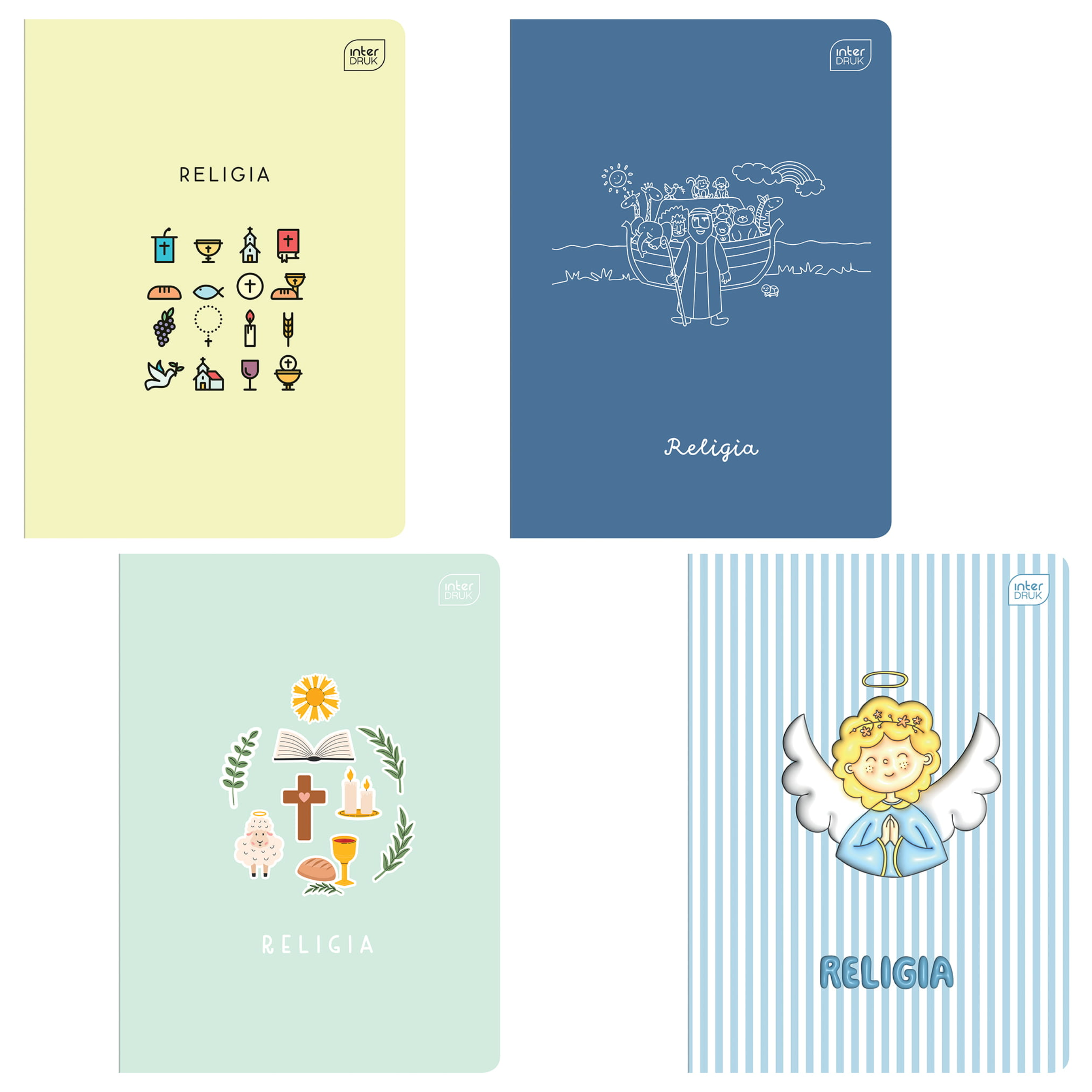 Interdruk A5 Religion Notebook Squared 32 Sheets Decorative Pages Assorted Designs