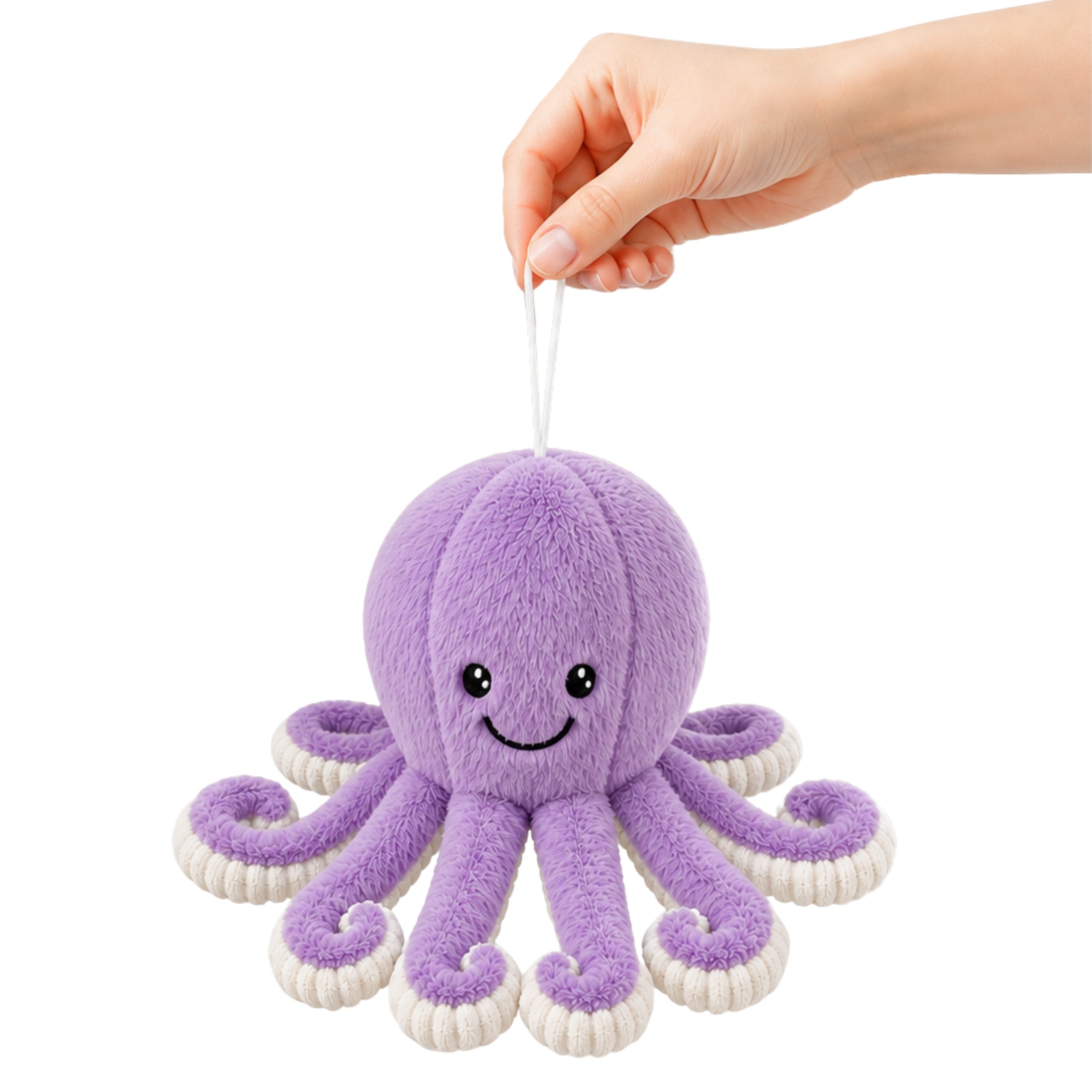 Plush Octopus Plush Toy With Suction Cup Purple 16 Cm
