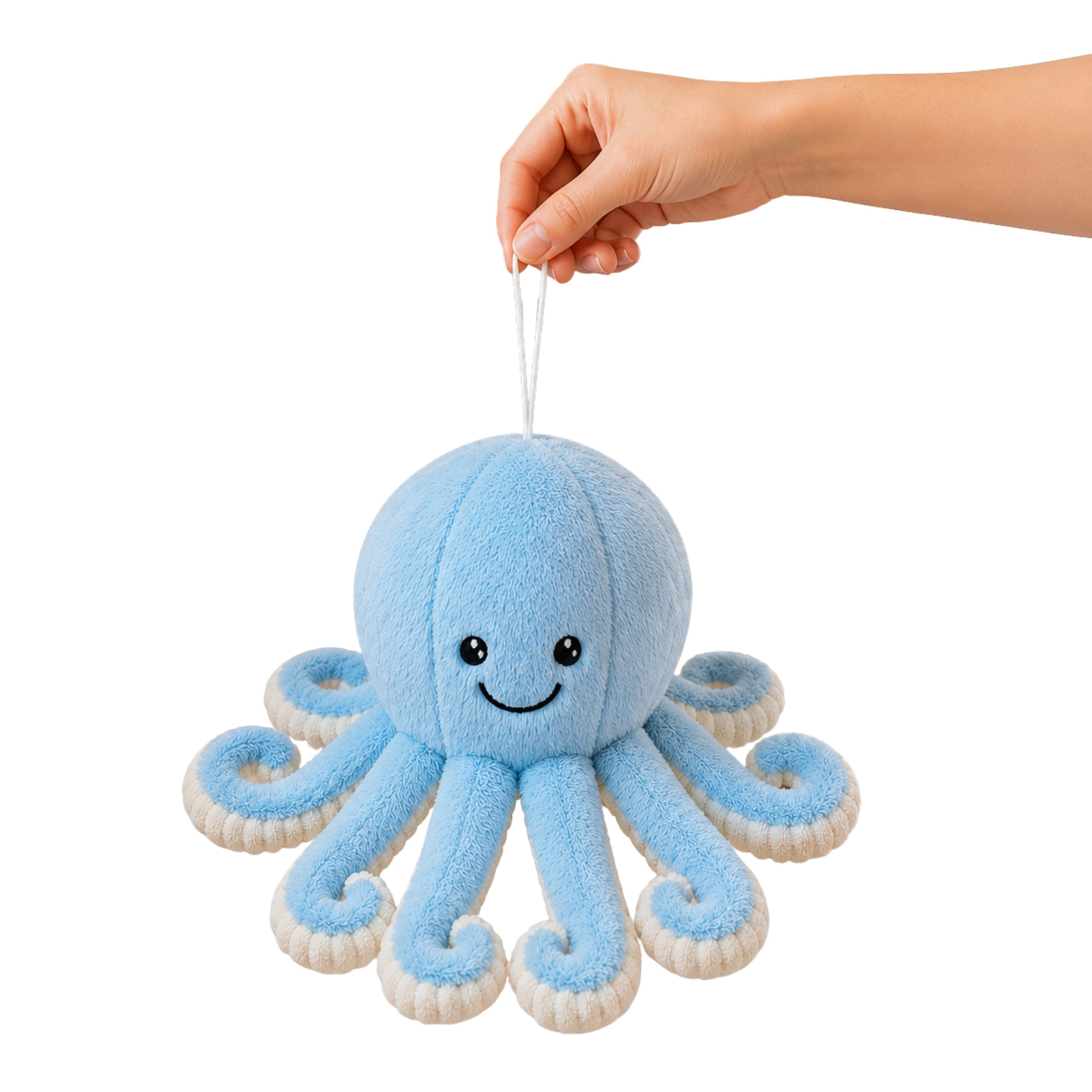 Plush Octopus Plush Toy With Suction Cup Blue 16 Cm