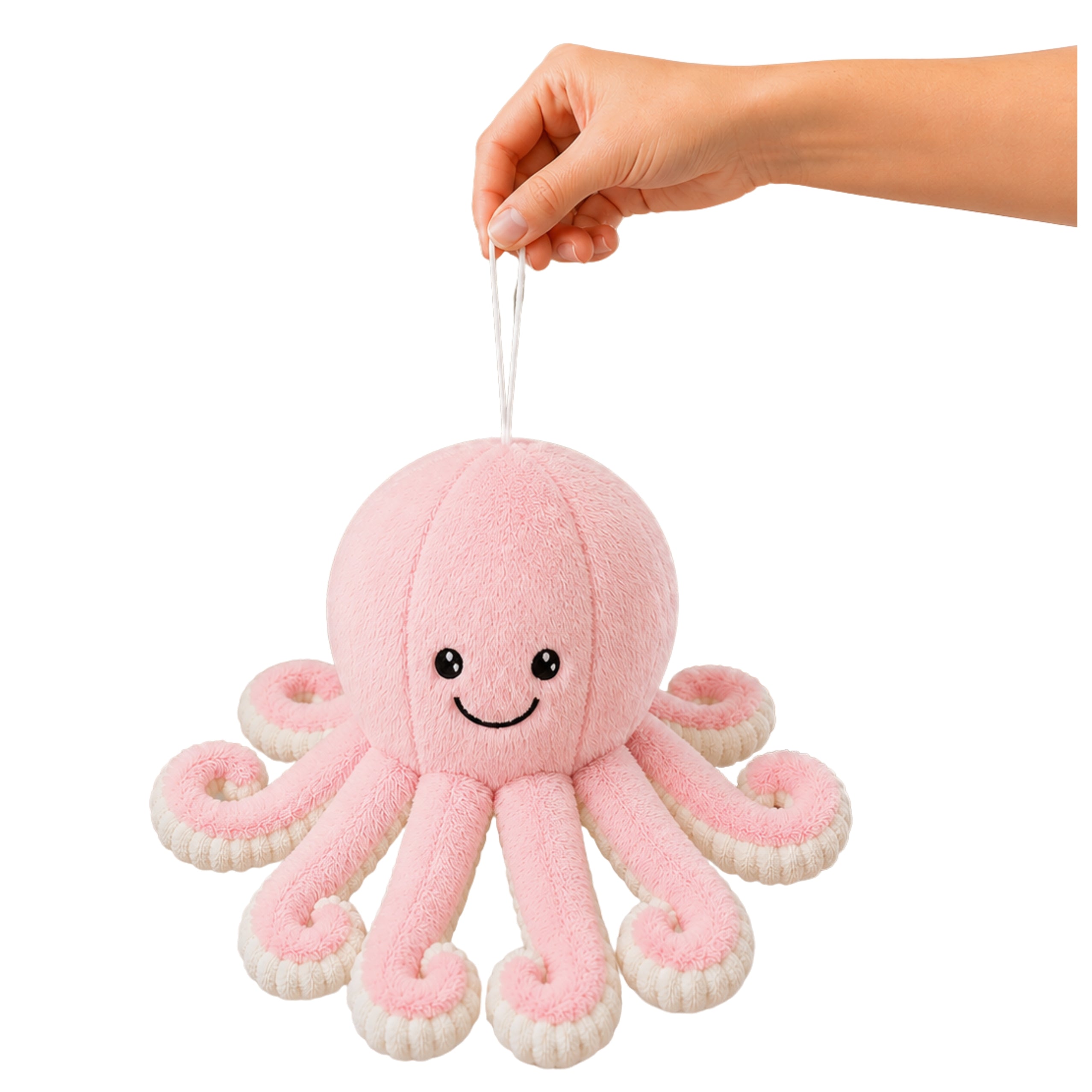 Plush Octopus Plush Toy With Suction Cup Pink 16 Cm