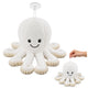 Plush Octopus Plush Toy With Suction Cup White 16 Cm