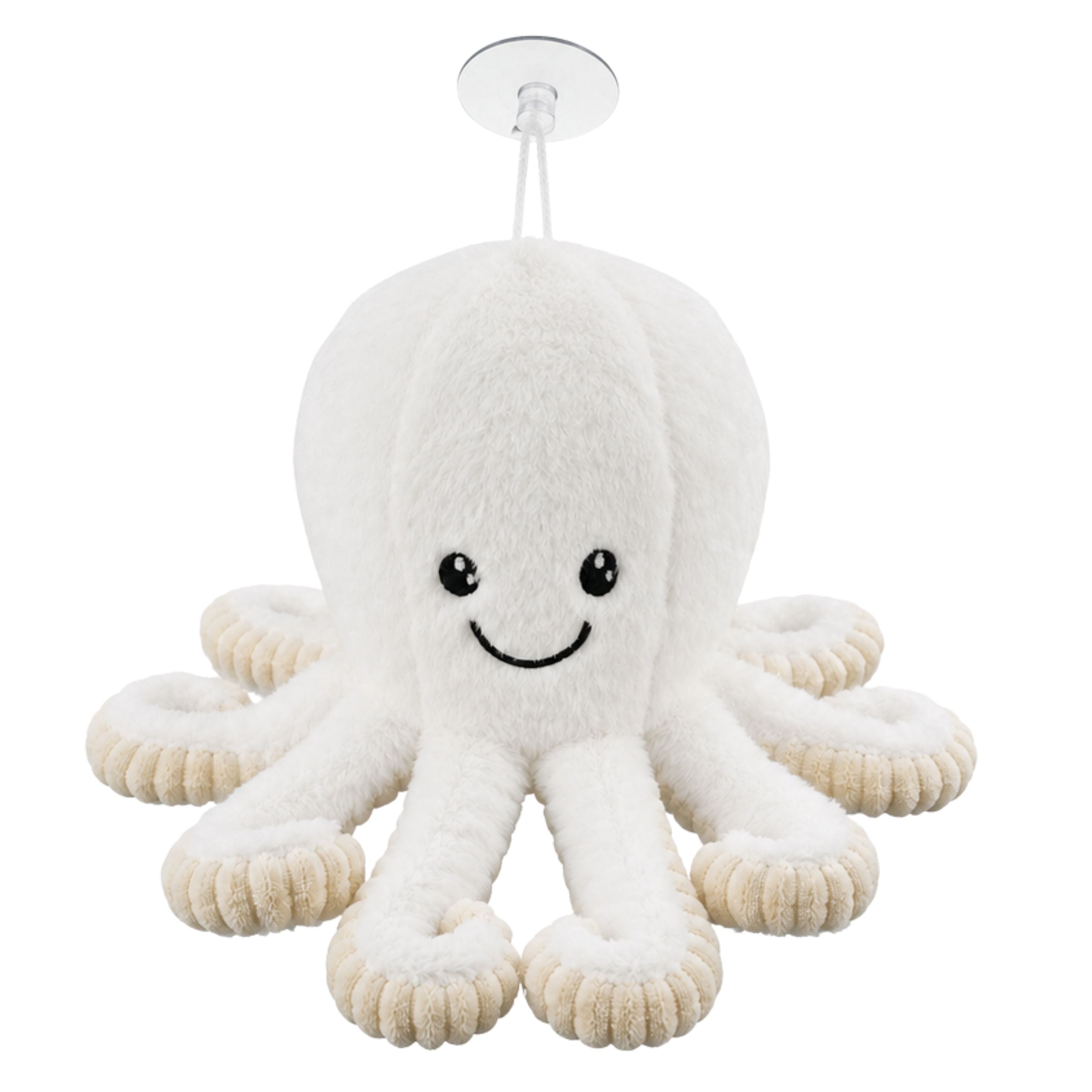 Plush Octopus Plush Toy With Suction Cup White 16 Cm