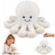 Plush Octopus Plush Toy Cuddly Toy With Elastic Tentacles White 30 Cm