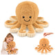 Plush Octopus Plush Toy Cuddly Toy With Elastic Tentacles Beige 50 Cm