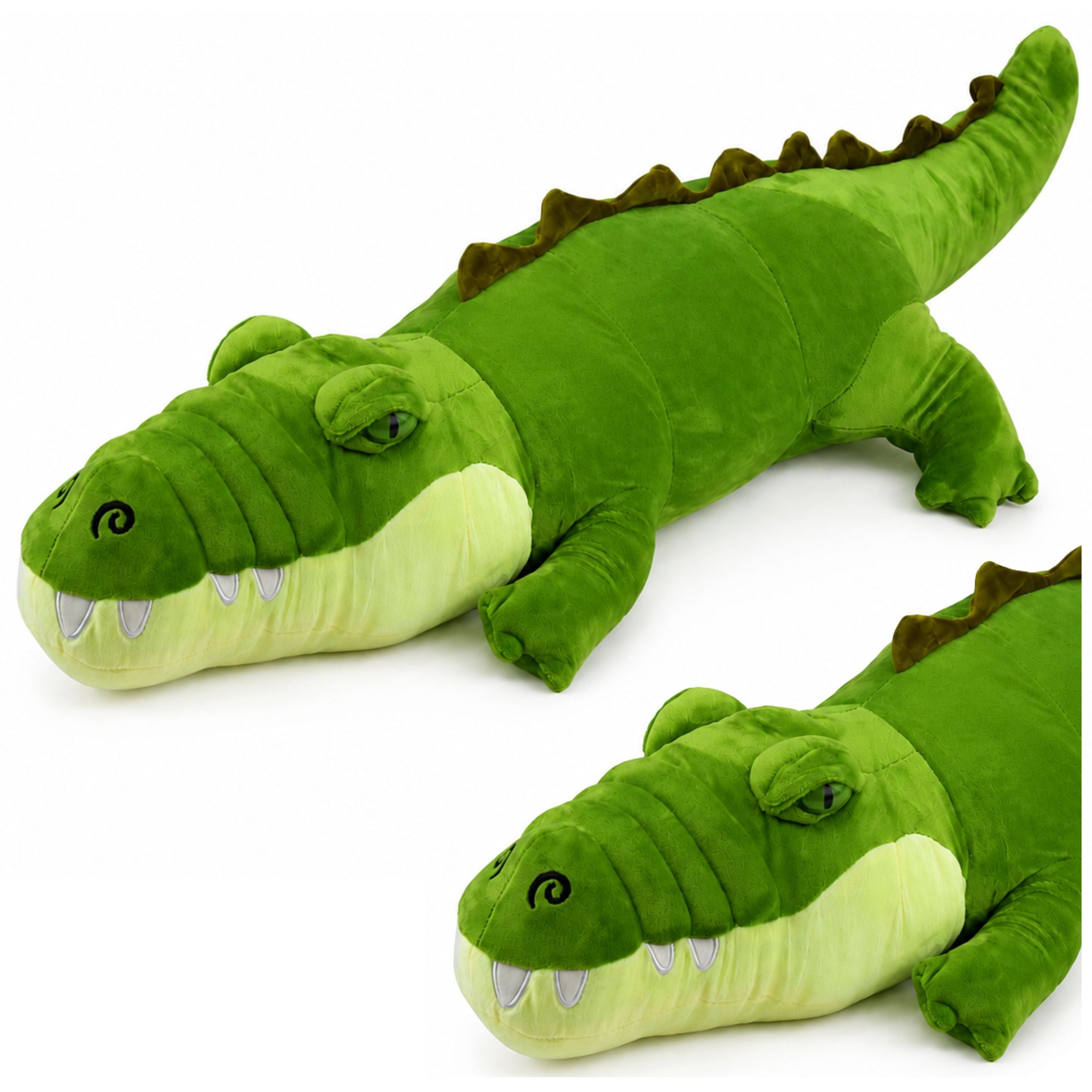 Peluche Coccodrillo Mascotte Peluche Realistico Verde 70 Cm