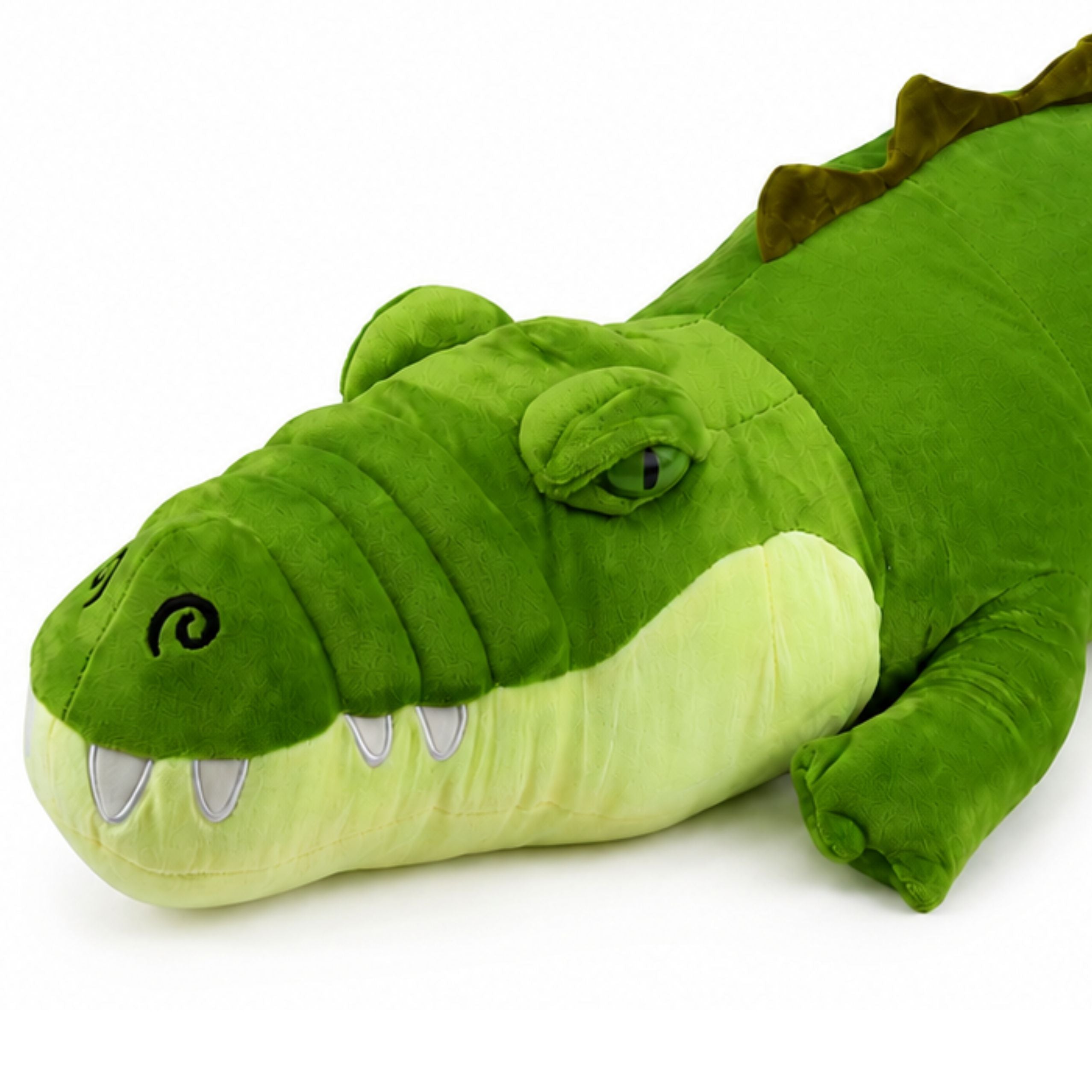 Peluche Coccodrillo Mascotte Peluche Realistico Verde 70 Cm