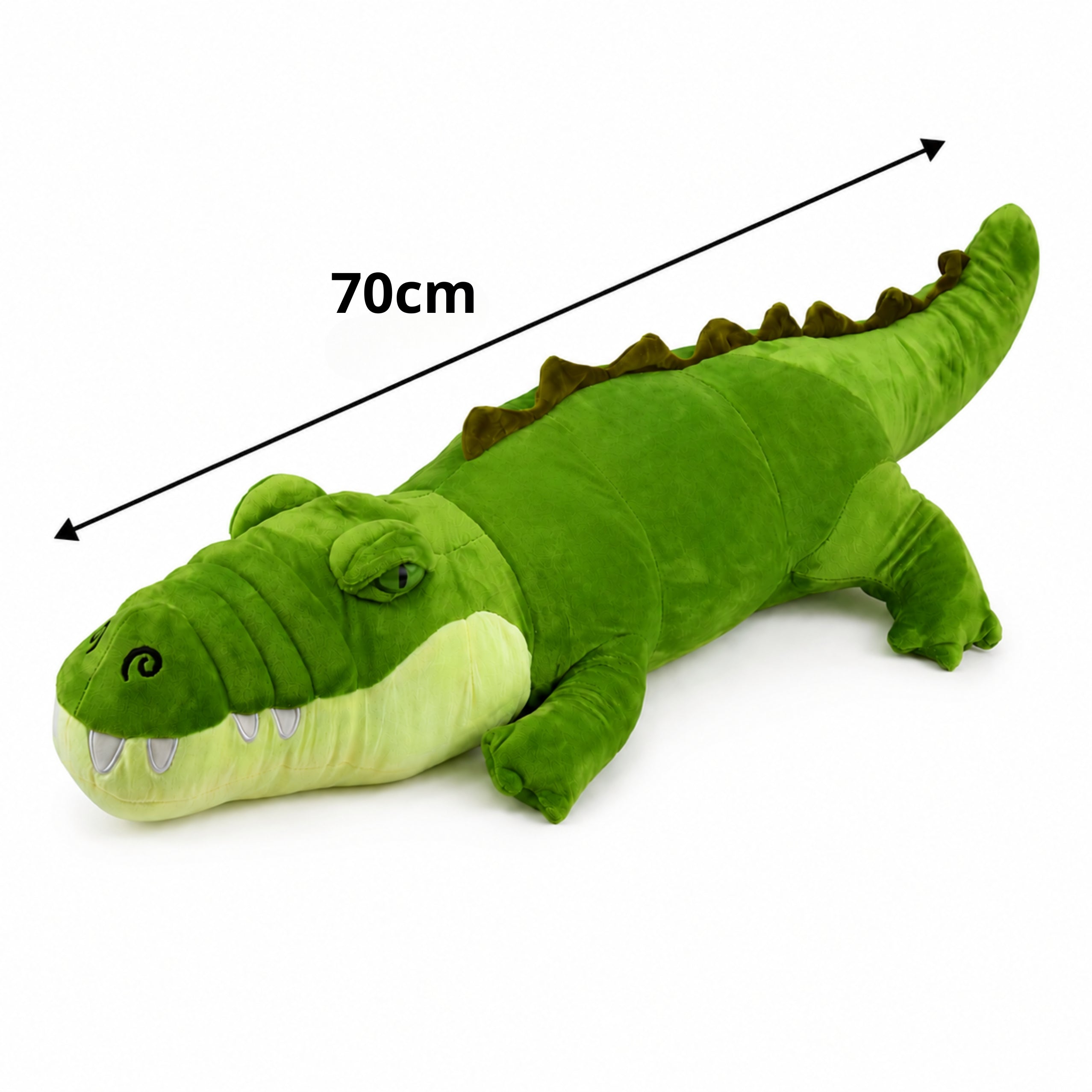 Peluche Coccodrillo Mascotte Peluche Realistico Verde 70 Cm