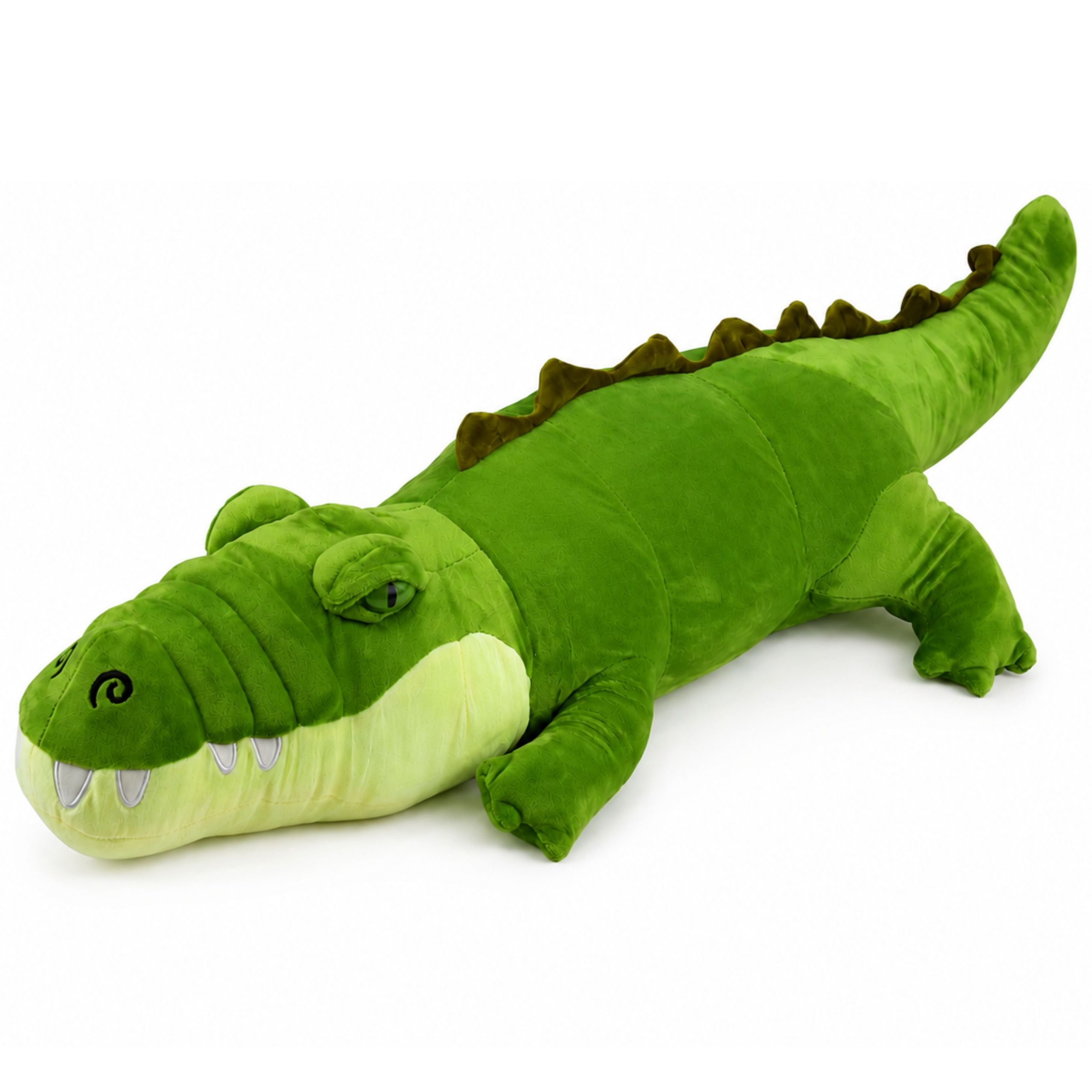 Peluche Coccodrillo Mascotte Peluche Realistico Verde 70 Cm