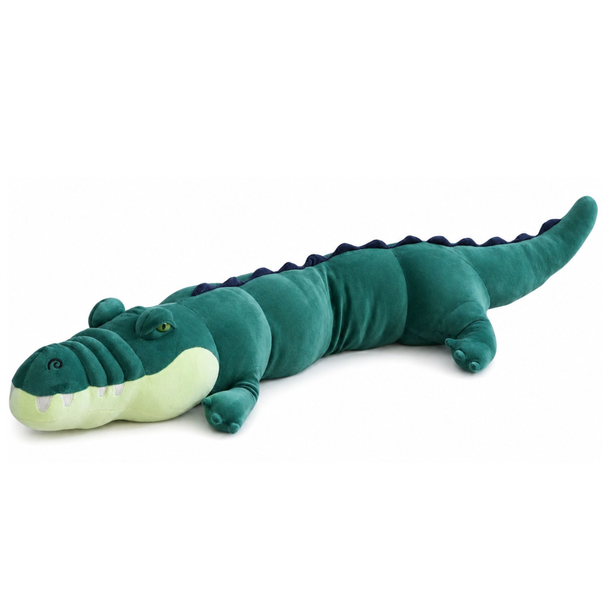Large Plush Crocodile Mascot Cuddly Toy Realistic Green 150 Cm