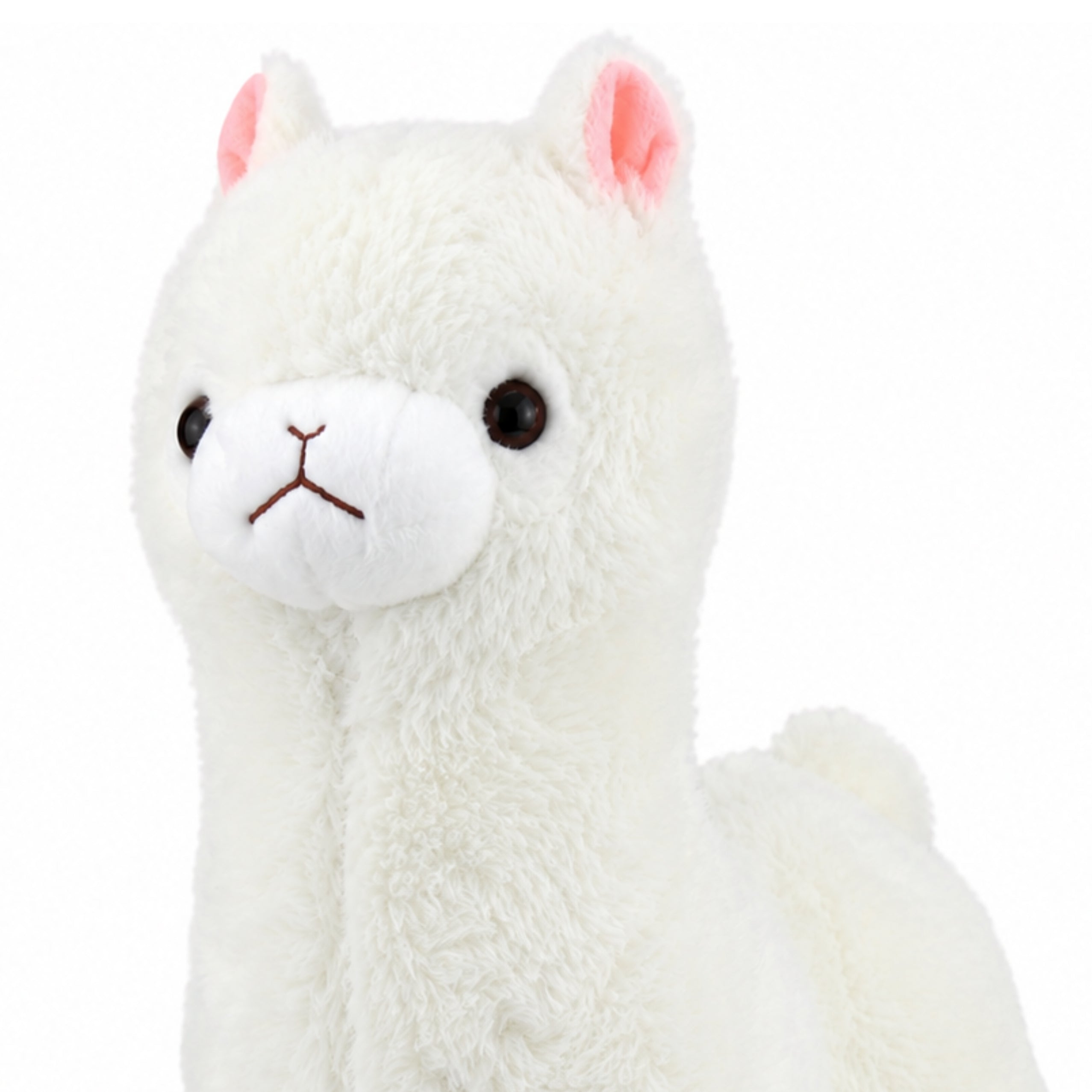 Plush Alpaca Plush Toy Soft White Fur 28 Cm