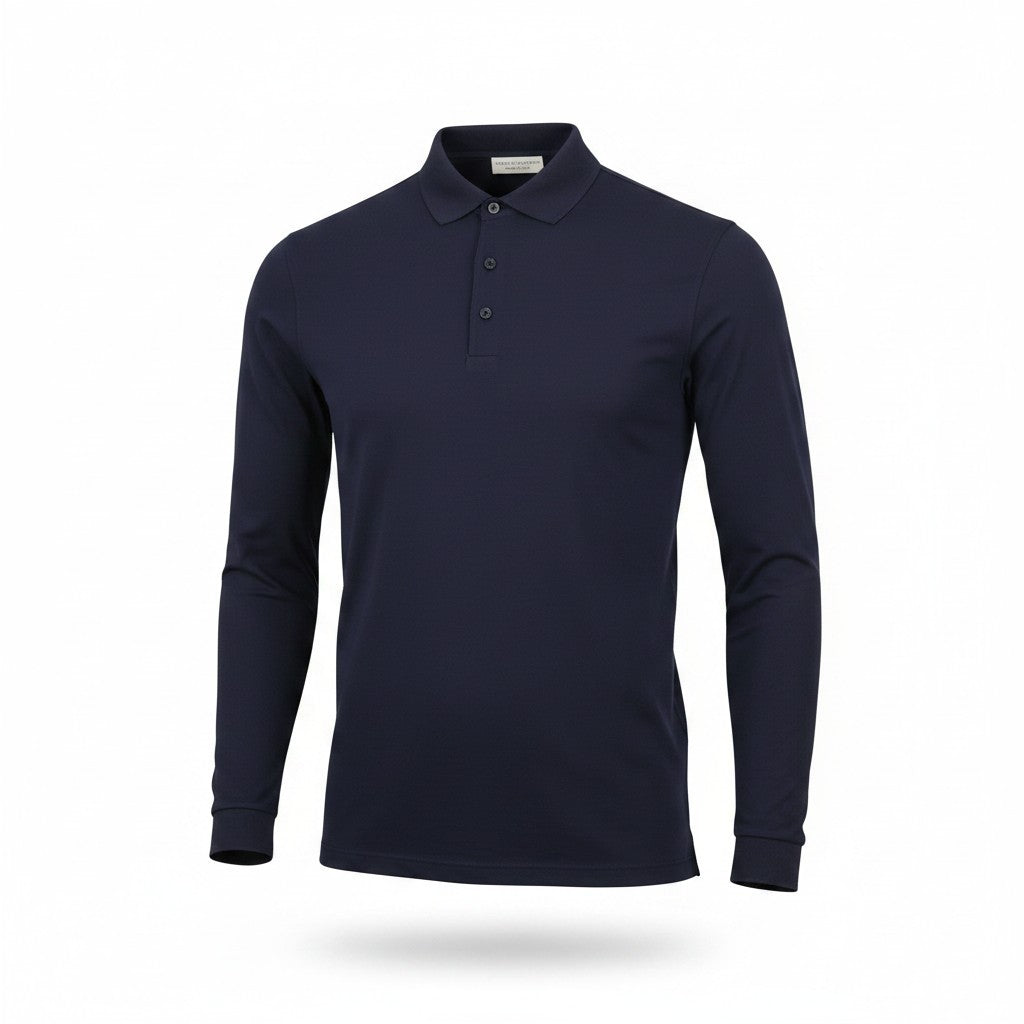 Blue Cotton Polos