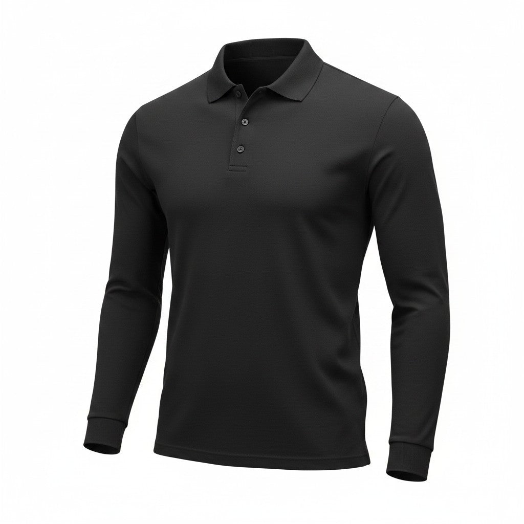 Black Cotton Polos