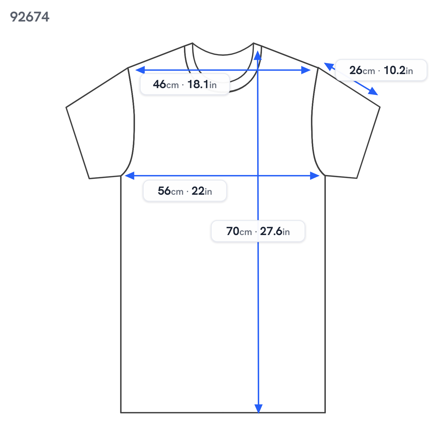 Blue Cotton T-shirt