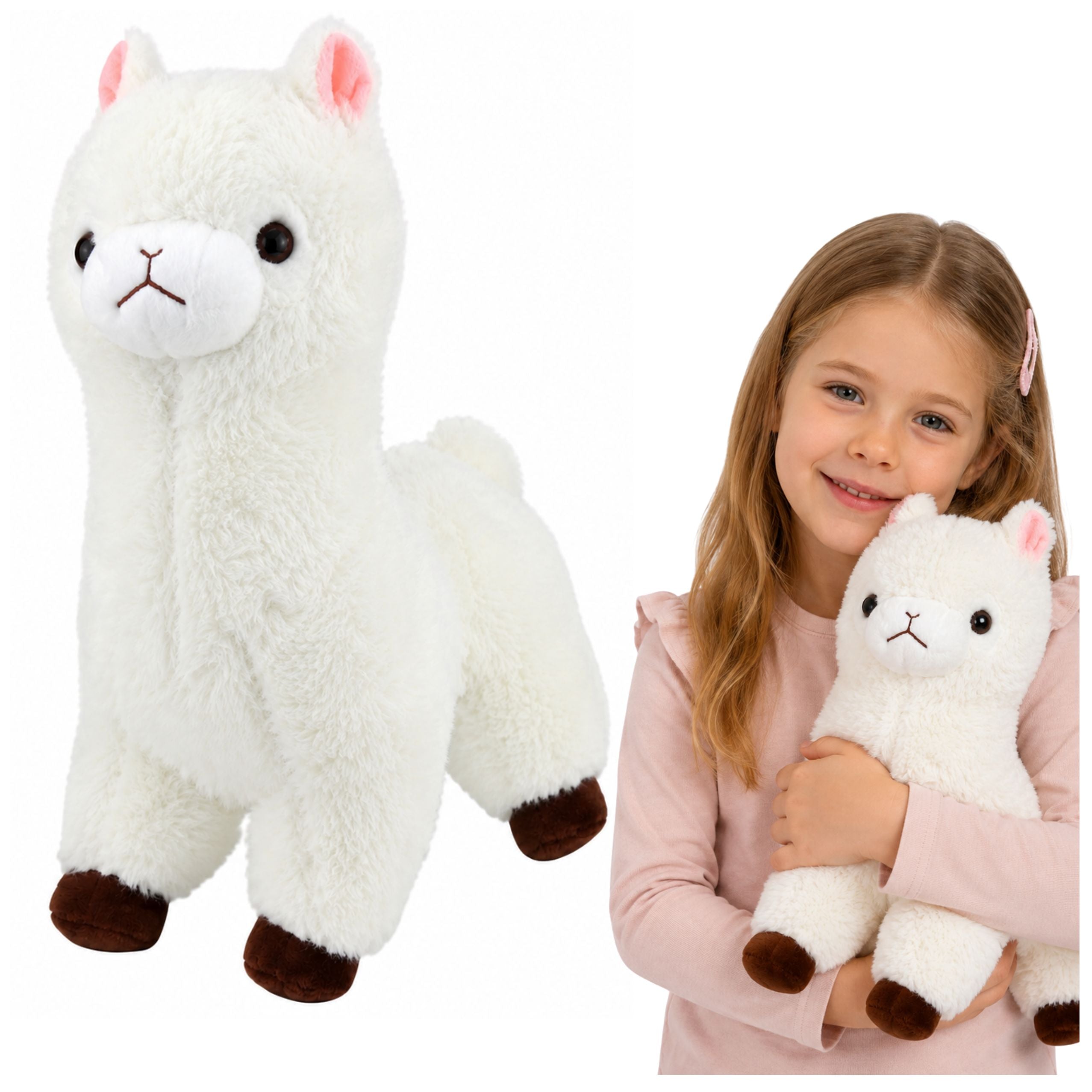 Plush Alpaca Llama Plush Toy Cuddly Toy Soft Fur White 38 Cm
