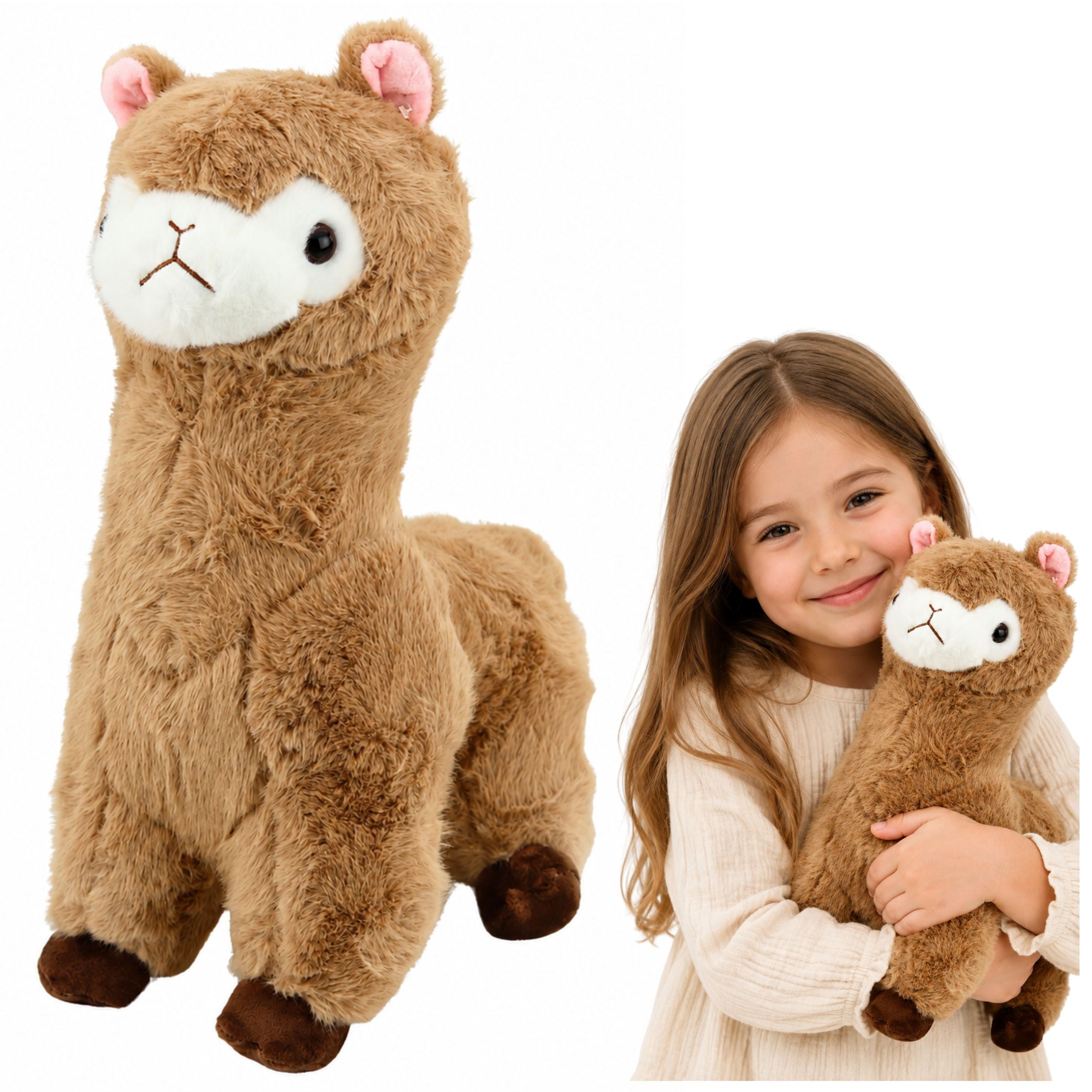 Plush Alpaca Llama Plush Toy Cuddly Toy Soft Fur Beige 38 Cm