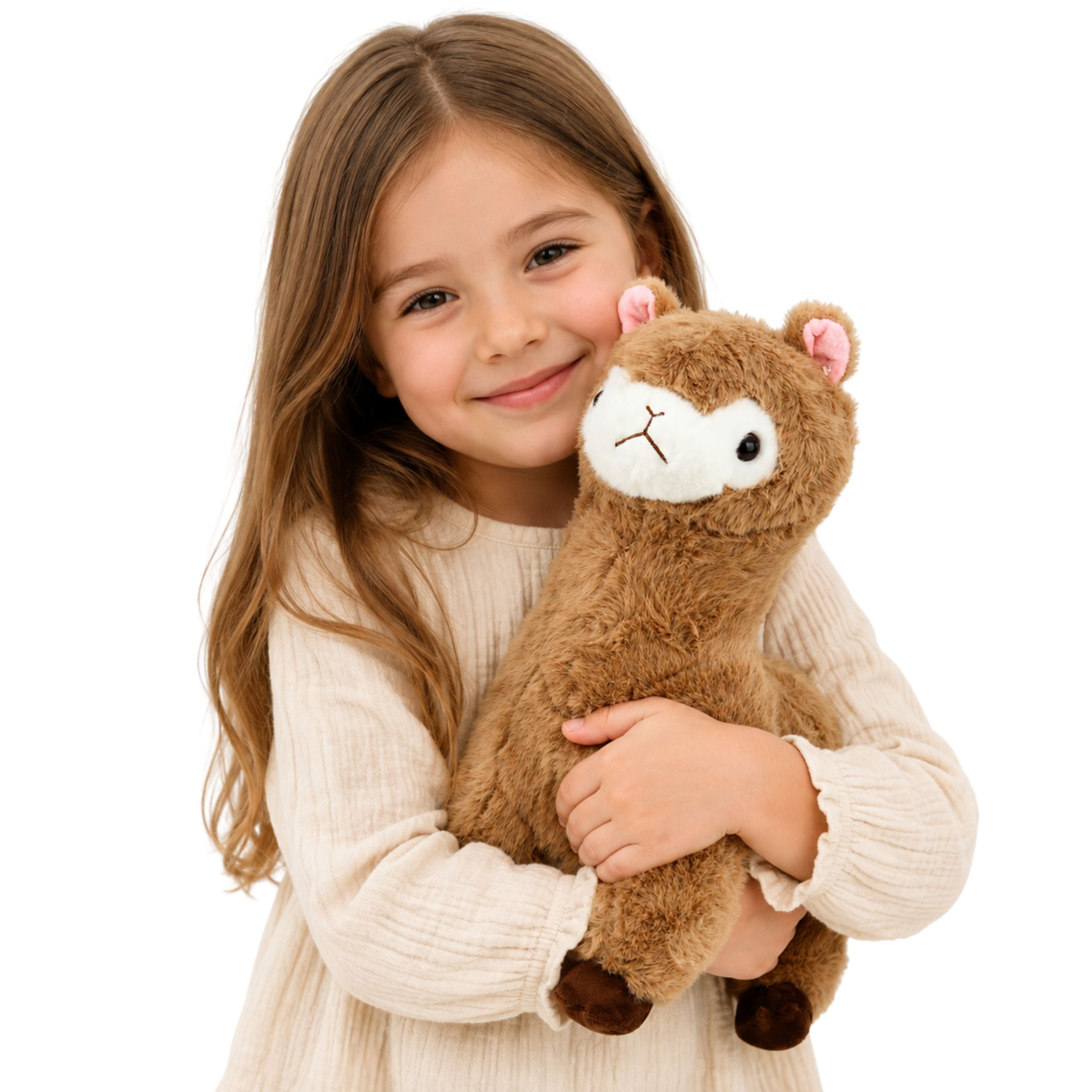 Plush Alpaca Llama Plush Toy Cuddly Toy Soft Fur Beige 38 Cm