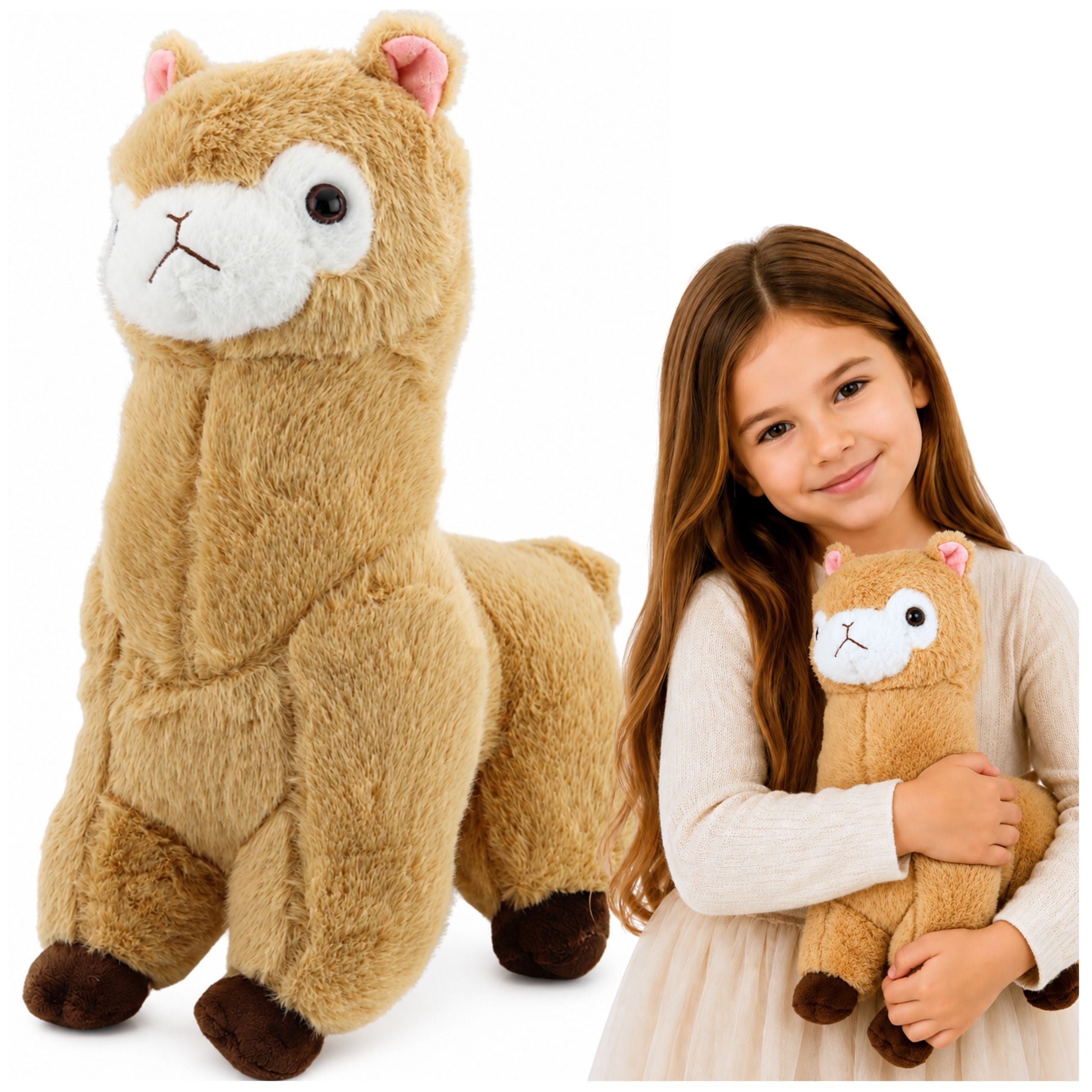 Plush Alpaca Llama Plush Toy Cuddly Toy Soft Fur Cream 38 Cm