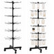 Rotating Display Shelf Hanger 6-tier On Wheels Black 40x150cm