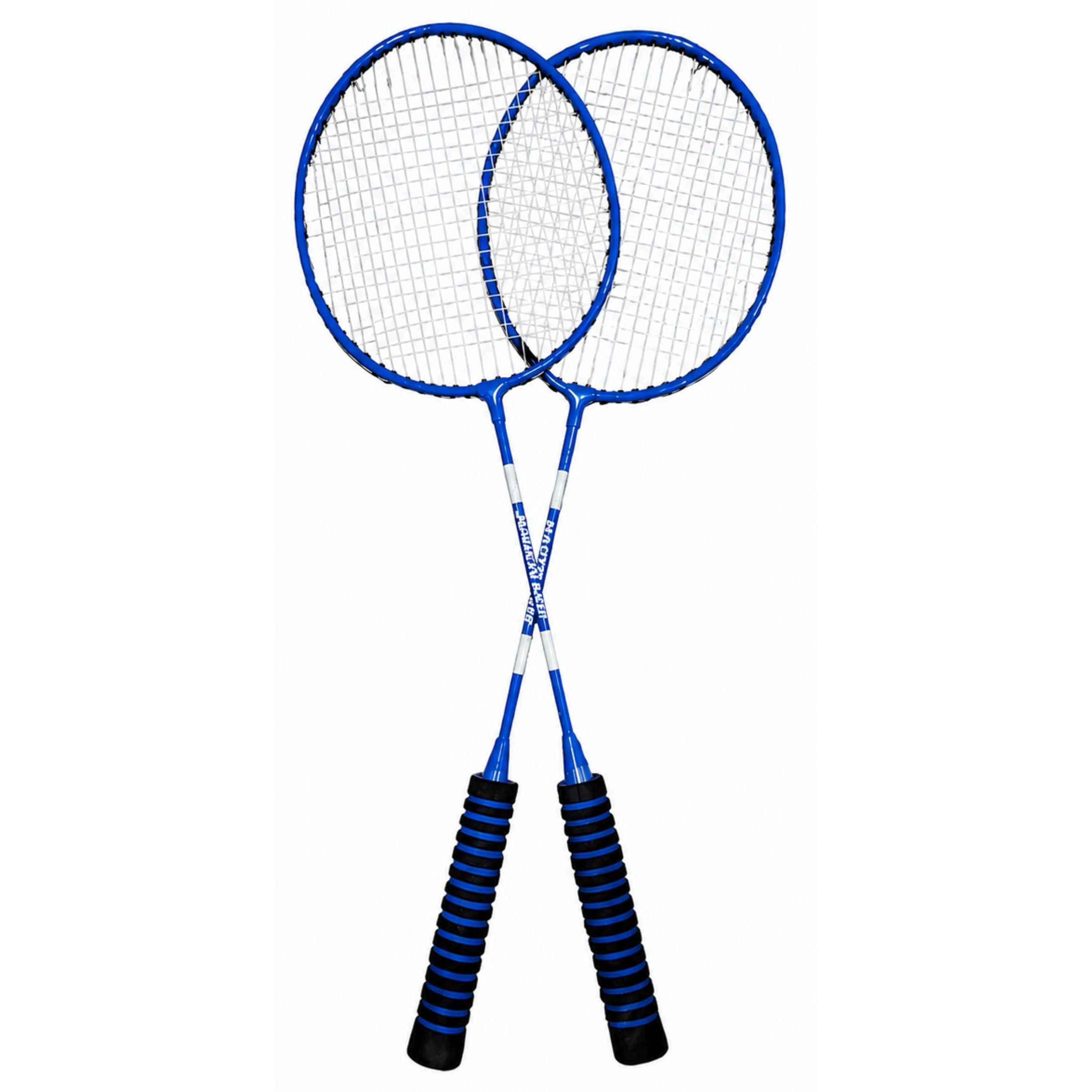 Badminton Set Rackets 3 Shuttlecocks Cover Blue