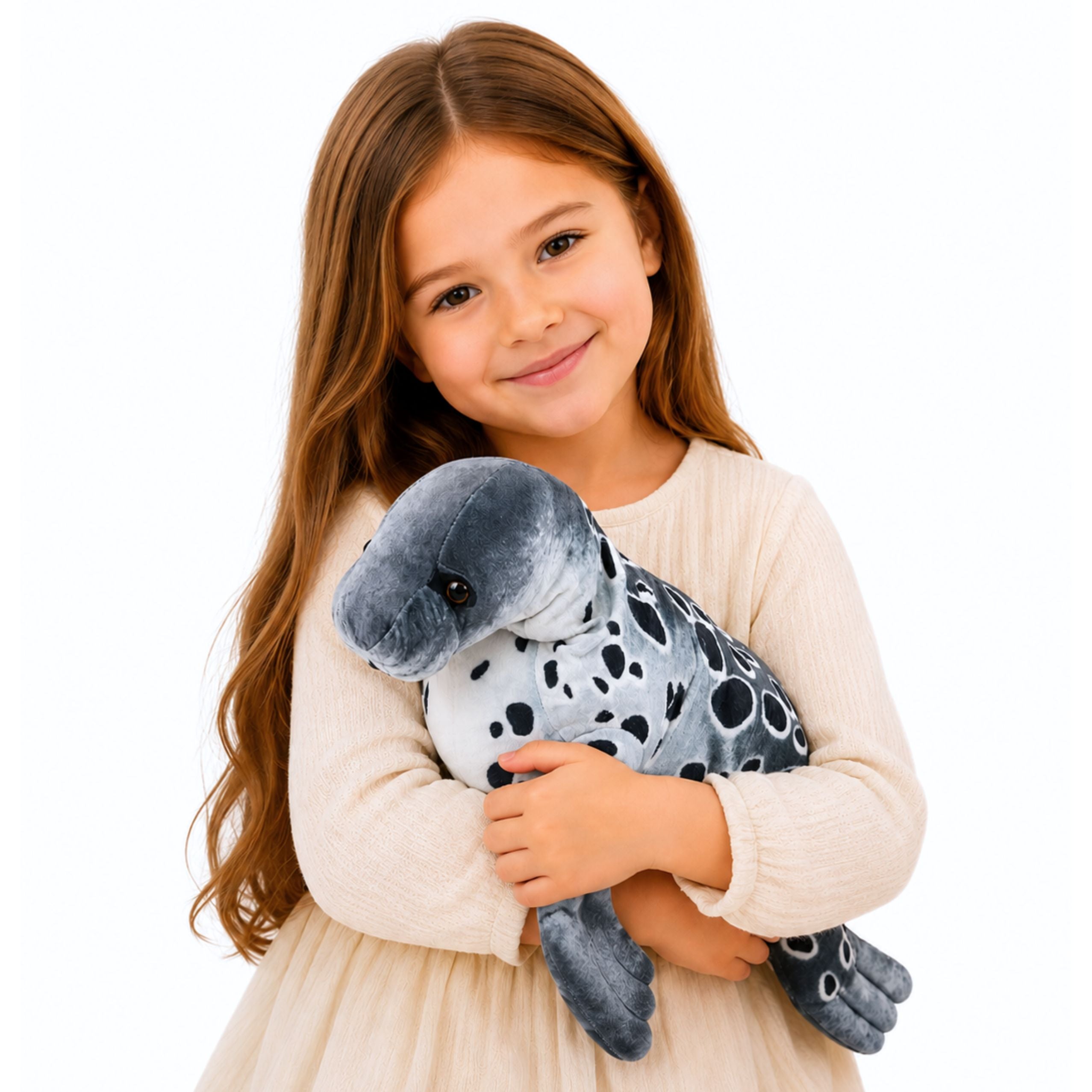 Seal Plush Mascot Cuddly Toy Realistic Gray 50 Cm