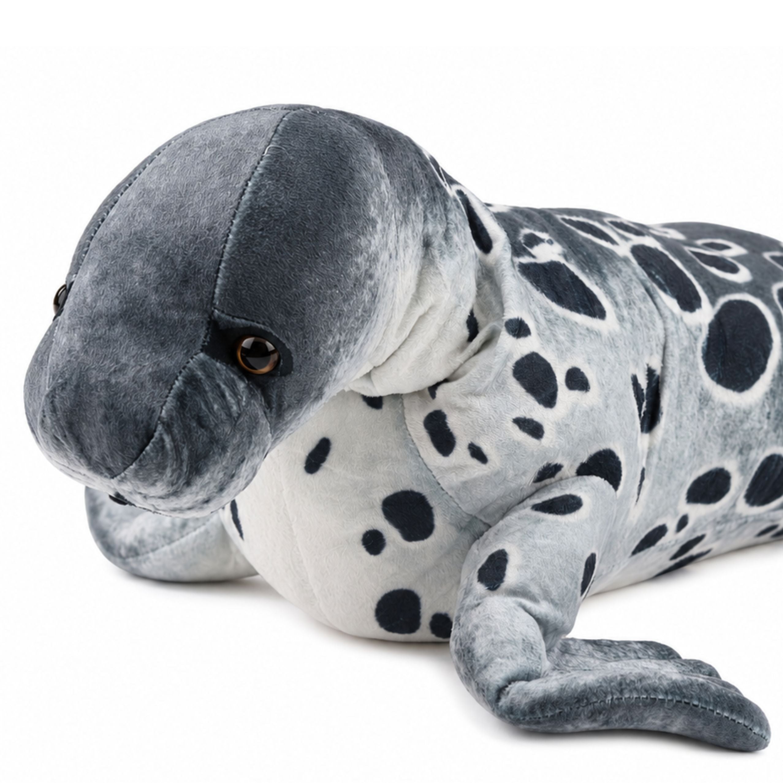Seal Plush Mascot Cuddly Toy Realistic Gray 50 Cm