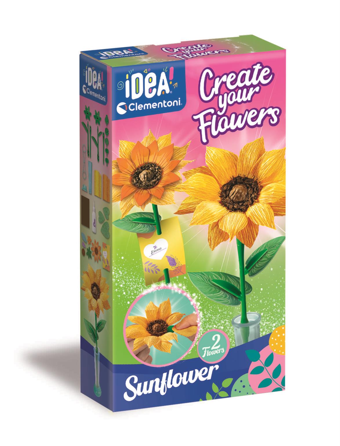 Idea Art Creative Kit Mini Flower Factory Sunflower Clementoni 18347