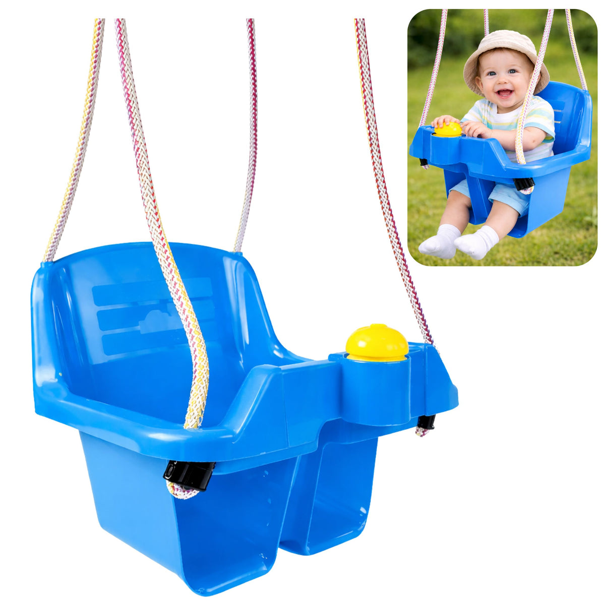 Balançoire seau bleue pour enfants 5237
