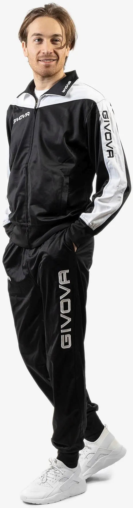 Ensemble de sport Givova Roma noir-blanc noir
