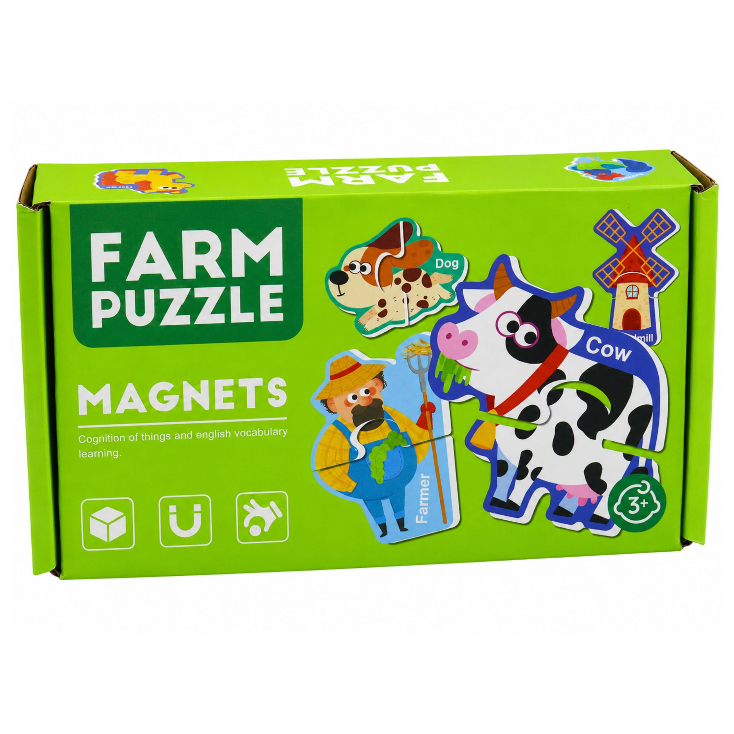 Magnetic Puzzles Pets Farm Fridge Magnets Boards 30 Pcs.