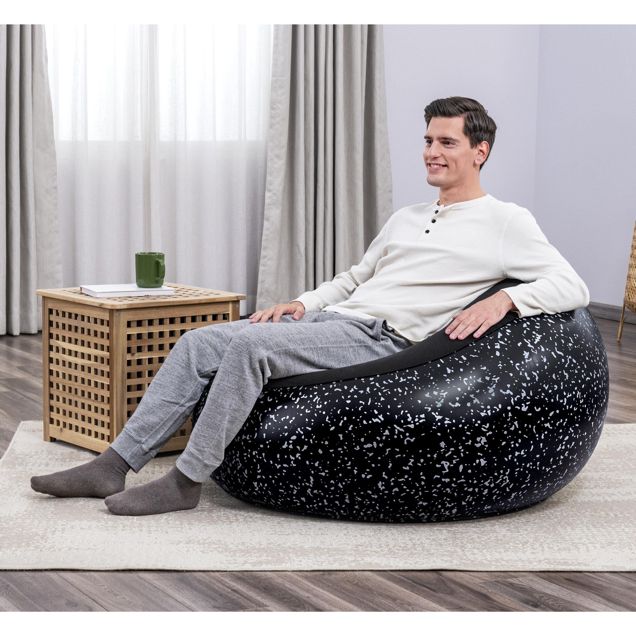 Inflatable Chair Seat Black Inflate A Chair Bestway 75153