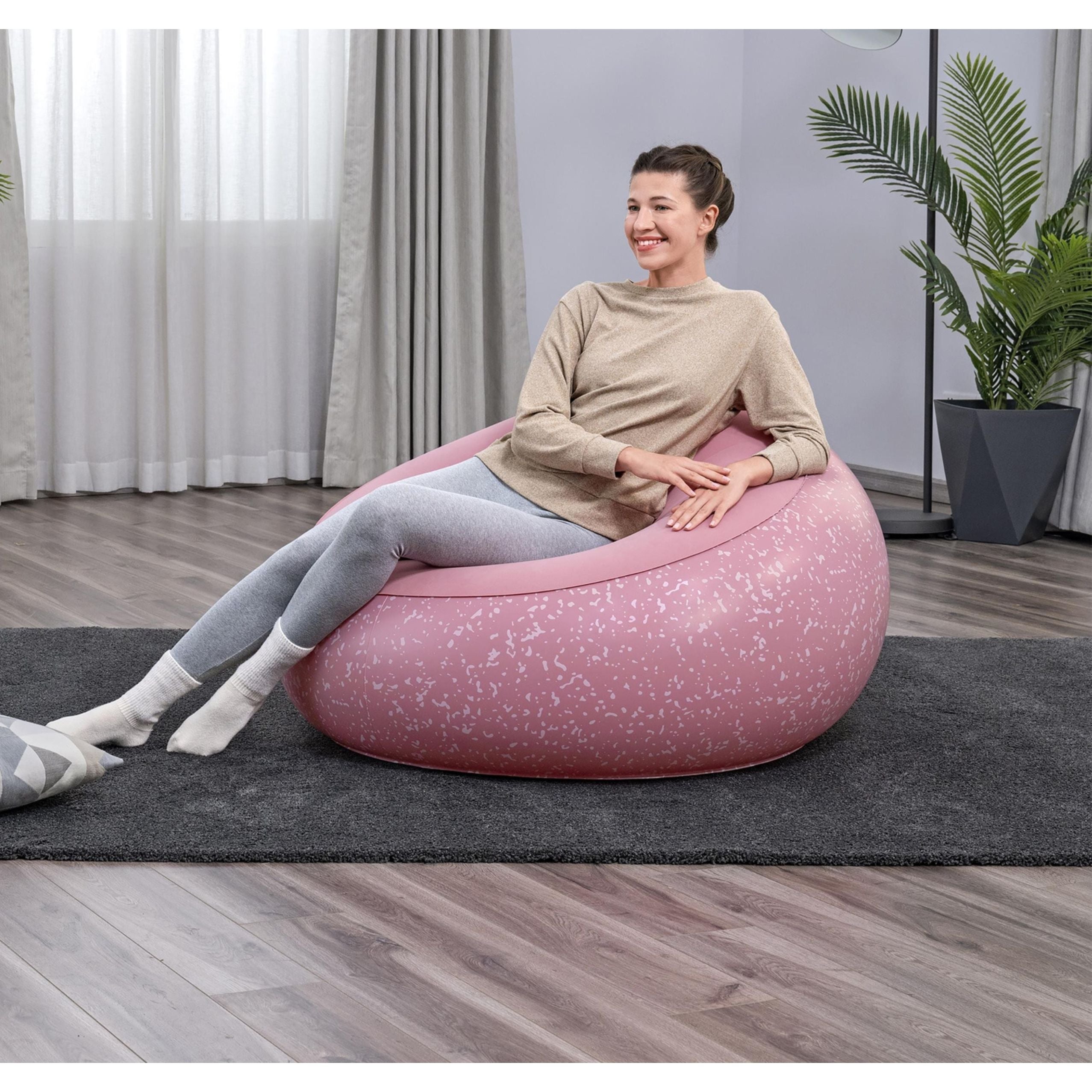 Inflatable Chair Seat Pink Inflate A Chair Bestway 75155