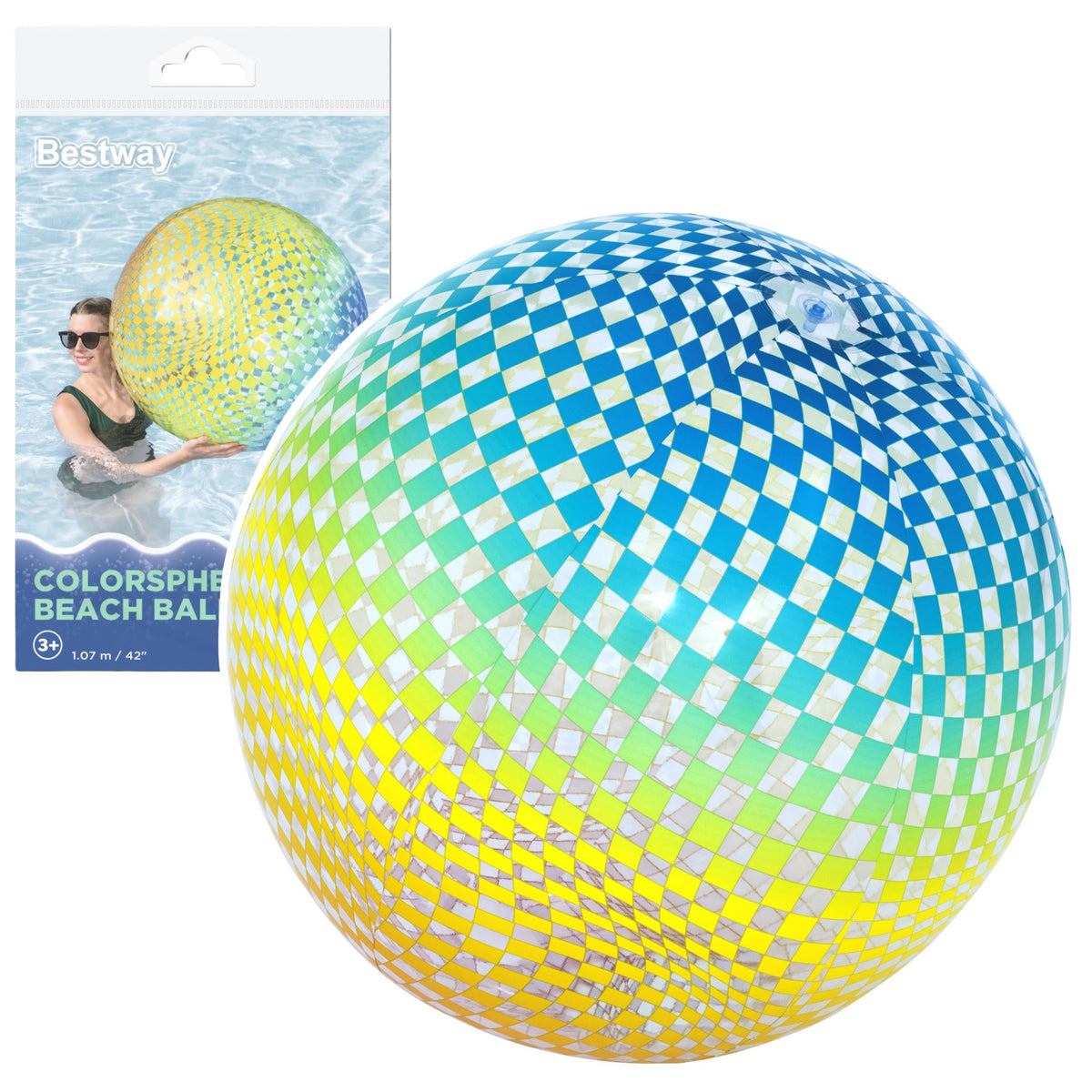Bestway Colorsphere Grand ballon de plage gonflable 107 cm 31152