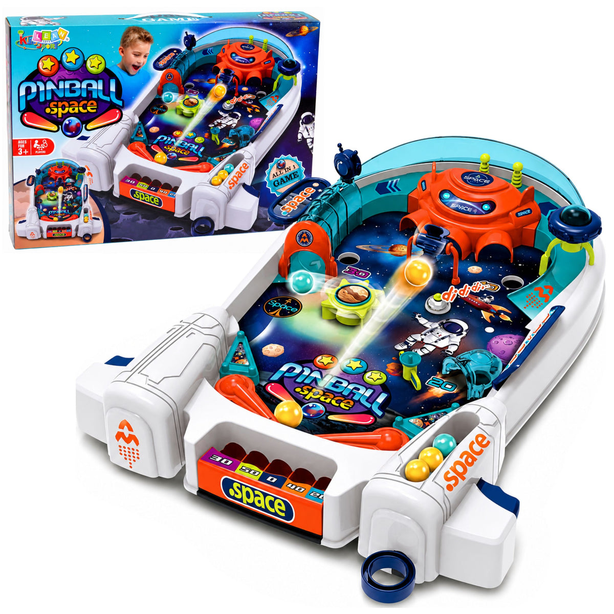 Arkádová hra Space Pinball Space Flipper Rocket Prekážky 8 loptičiek