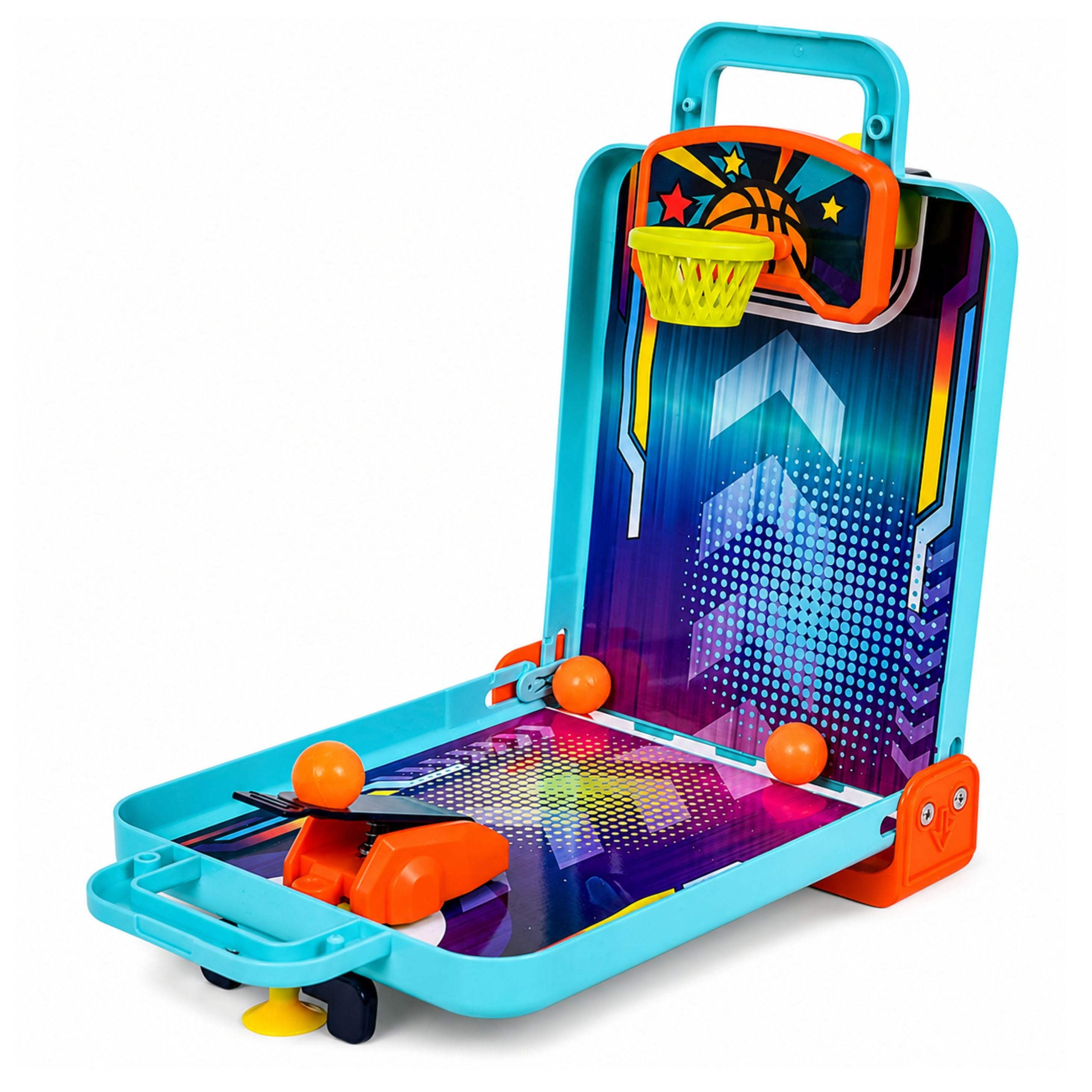 Mini Arcade Game 3 In 1 Basketball Pinball Bowling Portable Case