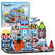 Magnetic Construction Blocks Police Base Vehicles Policeman 44 Pcs.