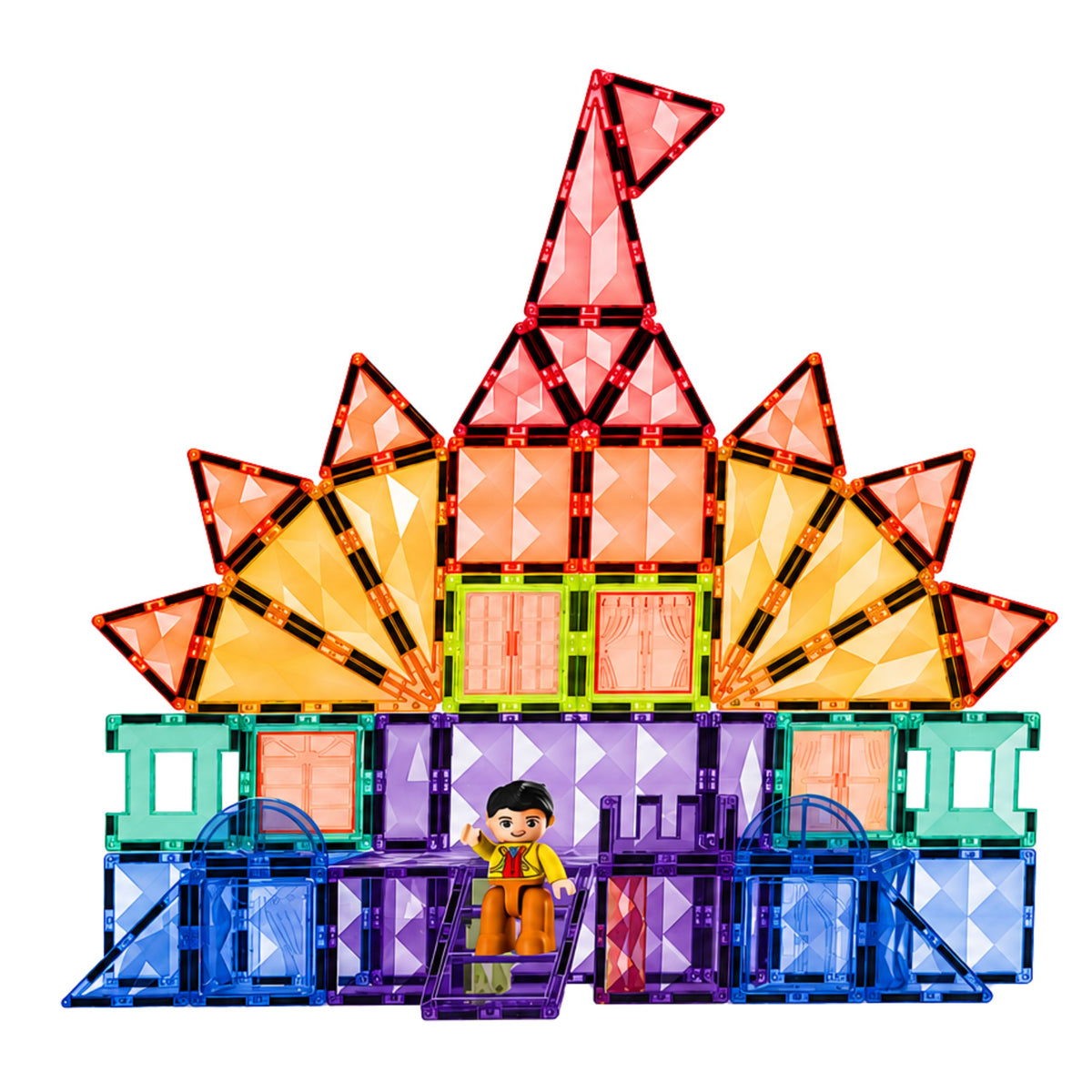 Blocchi di Costruzione Magnetici Pannelli 3D Gambo Creativo Colorato 85 Pz.