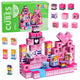 Magnetic Blocks Pixels Cubes Dice Pixel World Pink 80 Pcs.