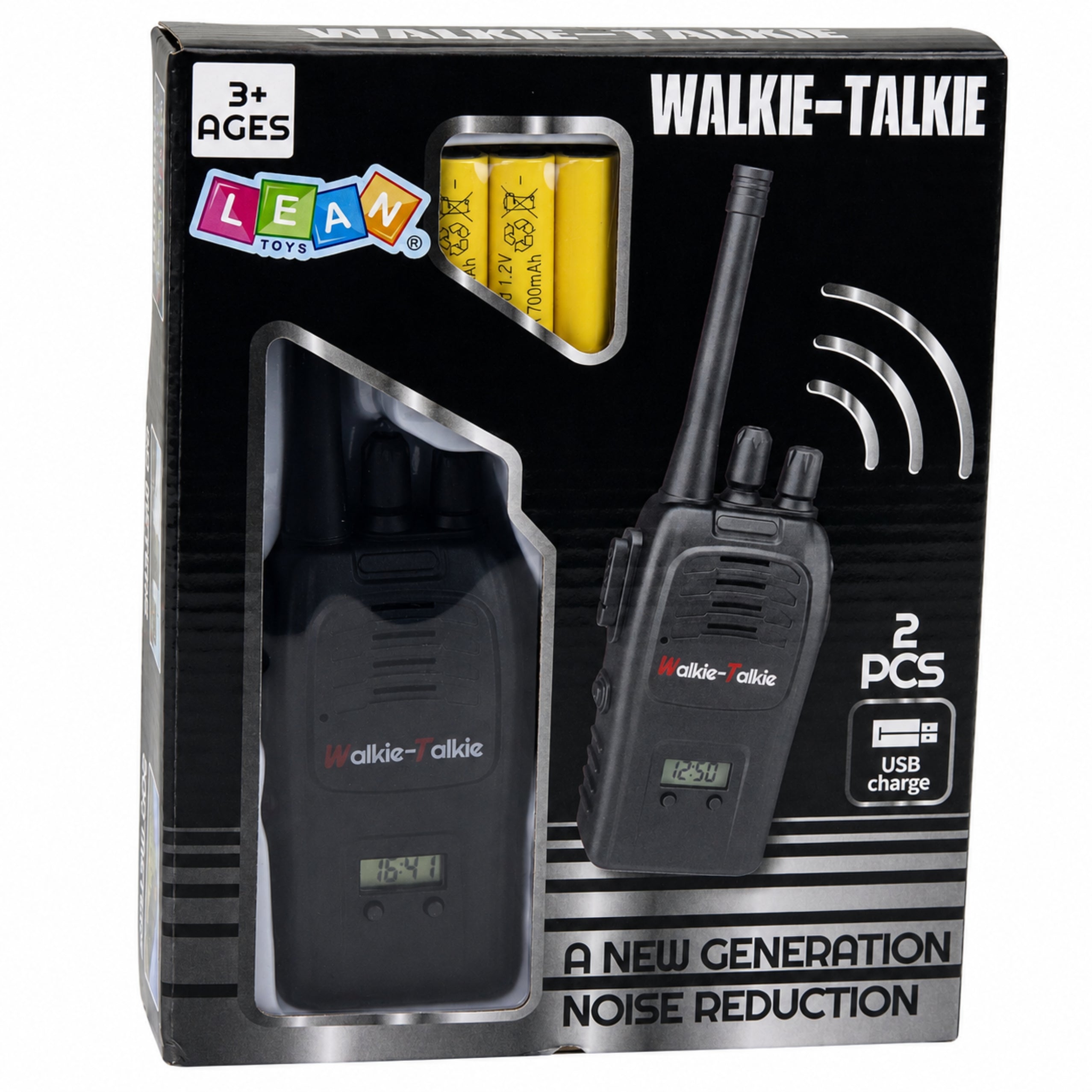 Walkie Talkie Usb Noise Reduction Black 200m Range